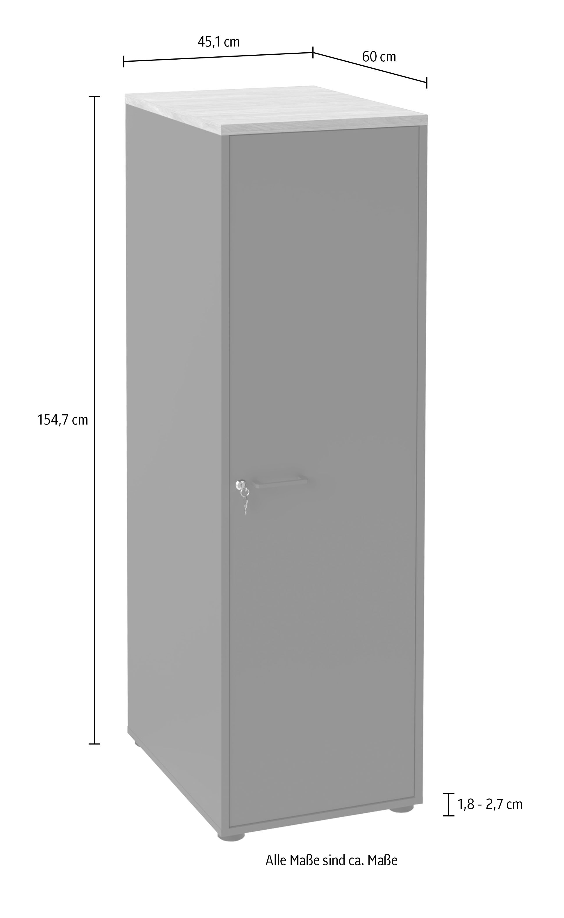 Schildmeyer Hochschrank »Solea, mit einer abschließbaren Tür, Breite 45 cm, Made in Germany« 1 Stk. tlg. Abschließbare Türen inkl. Anschlagdämpfer, Made in Germany