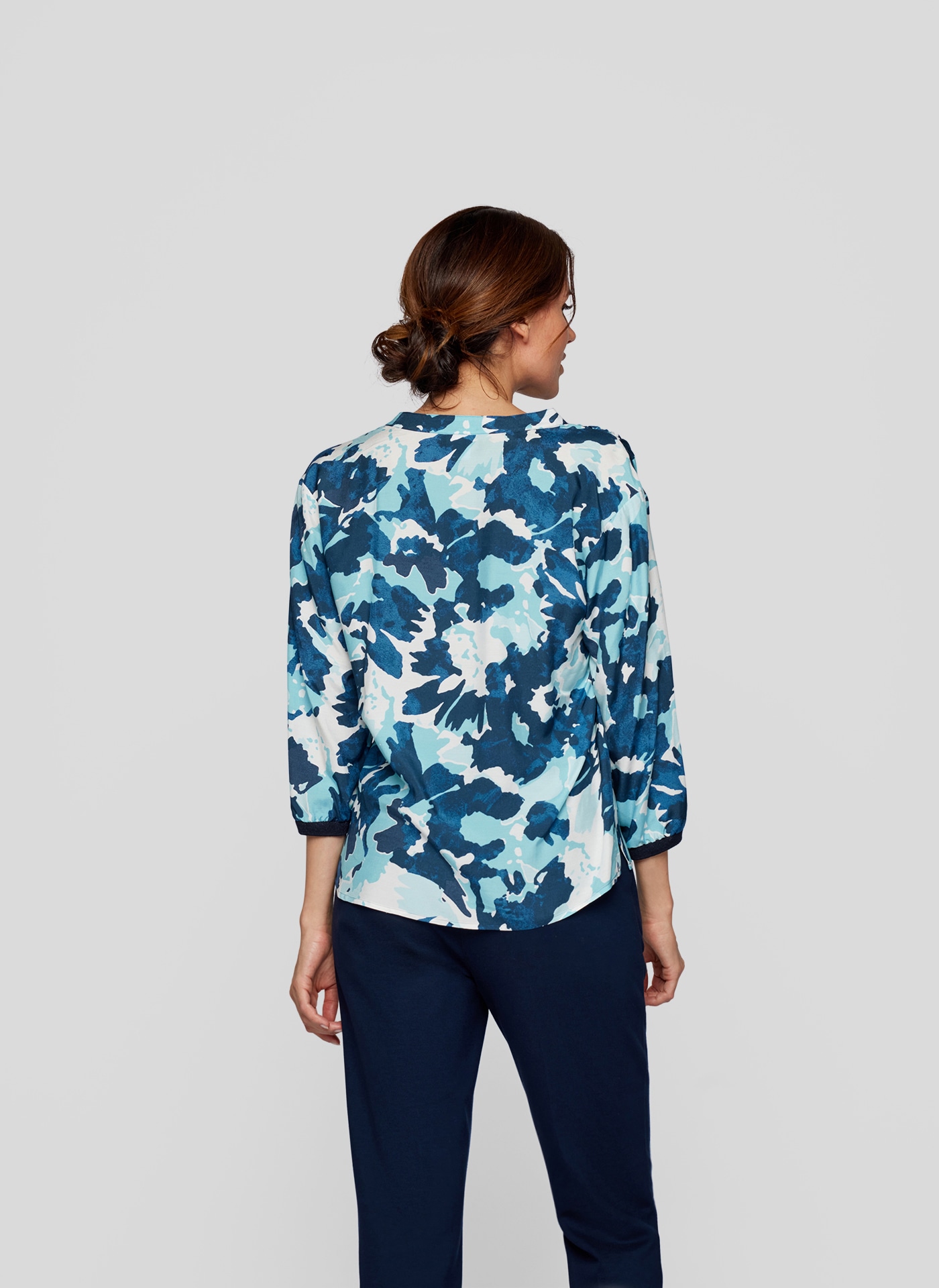 Rabe Klassische Bluse »Rabe Stylische Bluse mit blauem Print«