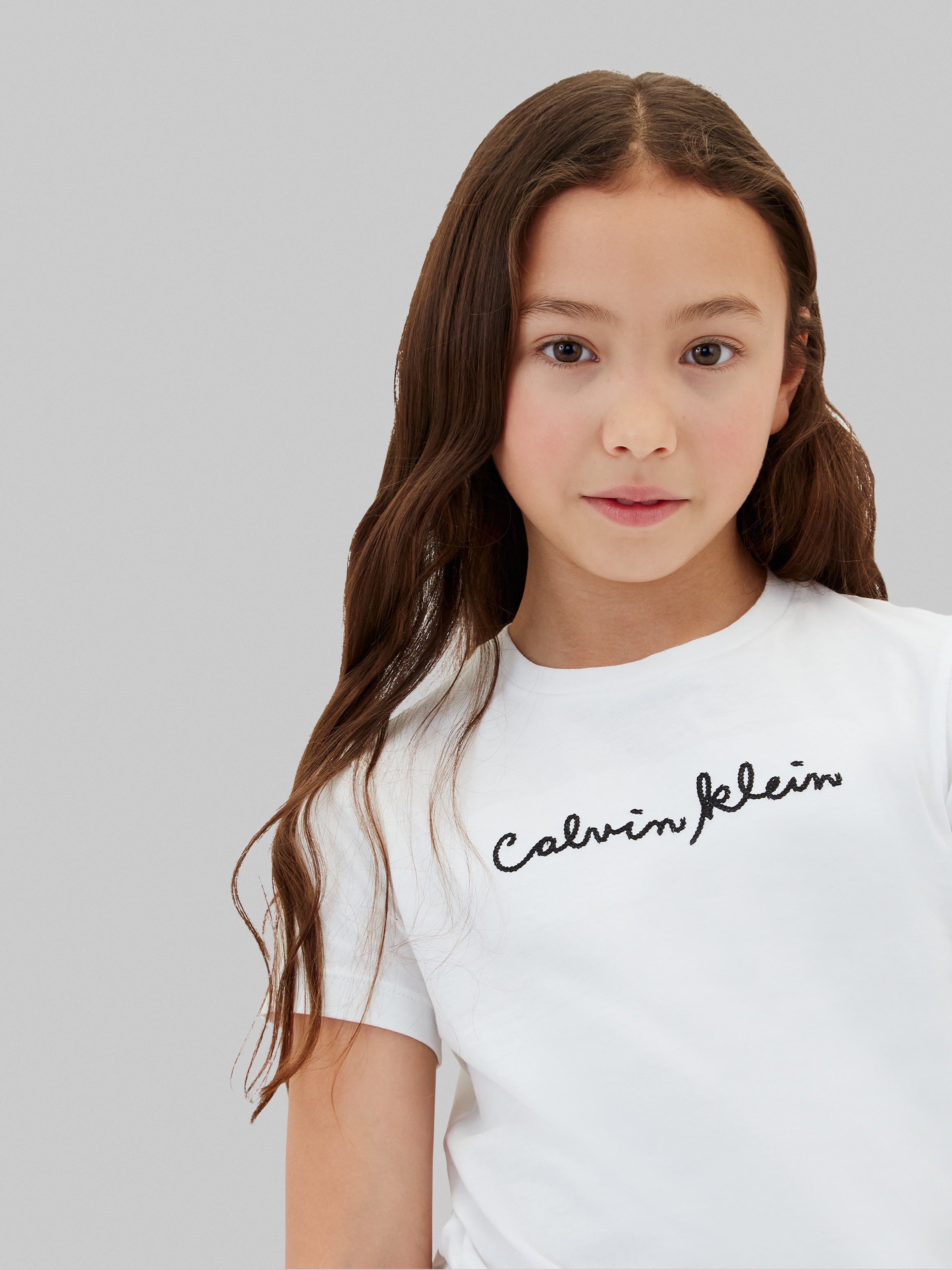 Calvin Klein Jeans T-Shirt Rundhalsausschnitt, Slim Fit, reine Baumwolle