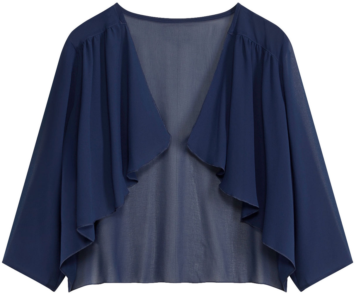 bonprix Boleroblazer für festliche Anlässe und Hochzeiten, 3/4-Ärmel, Wasserfallkragen