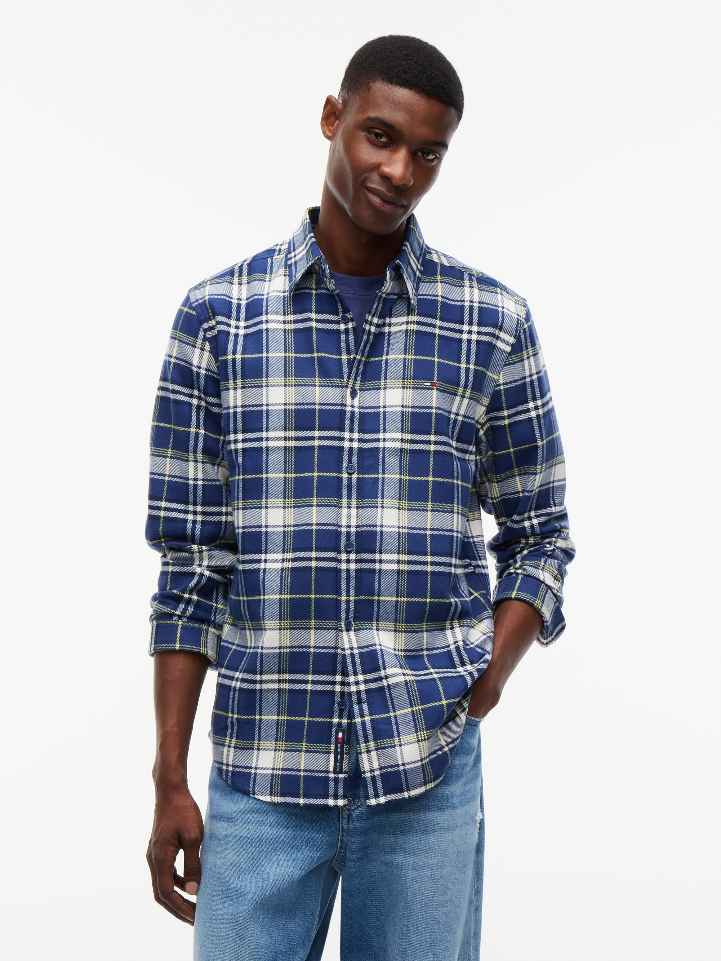 Tommy Jeans Flanellhemd "REGULAR FLANNEL CHECK SHIRT" Regular fit mit Karomuster