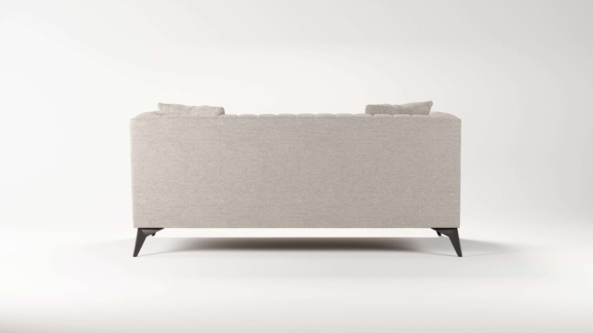 Places of Style 2-Sitzer »MATTHEW elegantes Designsofa, Maße B/T/H: 170/86/74 cm«, Steppung im Rücken, lose Sitzkissen, incl. Zierkissen