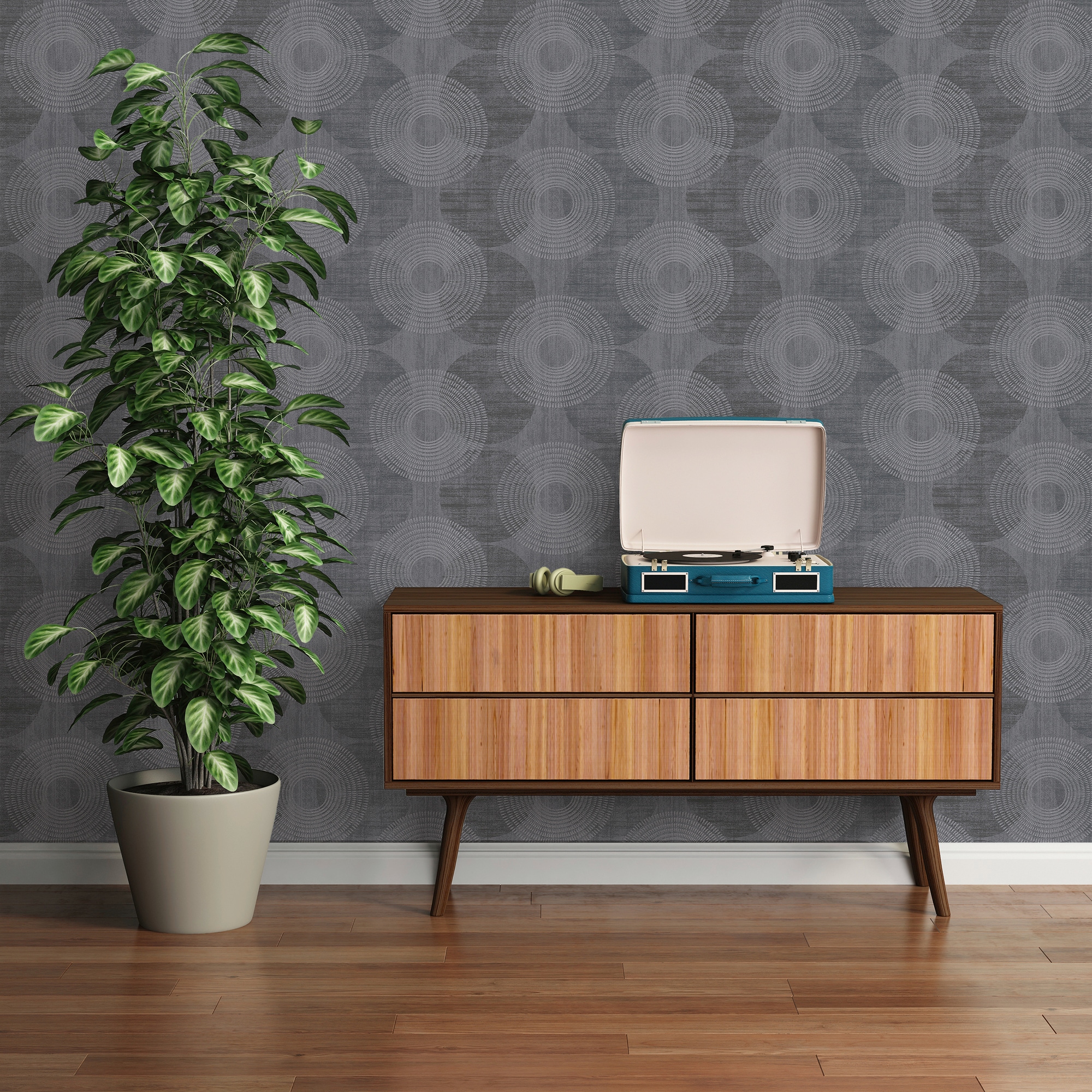 A.S. Création Vliestapete »Attractive«, Strukturmuster-gemustert-Motiv, Kreis Tapete Punkte Tapeten Wohnzimmer Schlafzimmer Küche Flur Design