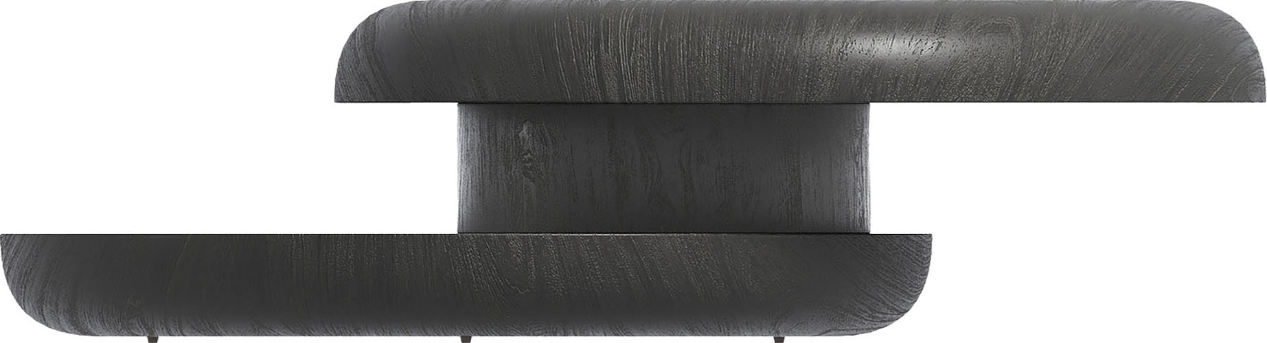 Thumbnail - SalesFever Couchtisch "drehbar - runder Design-Wohnzimmertisch aus Holz" 1 Stk. tlg. Stilvoller & moderner Tisch mit Ech...