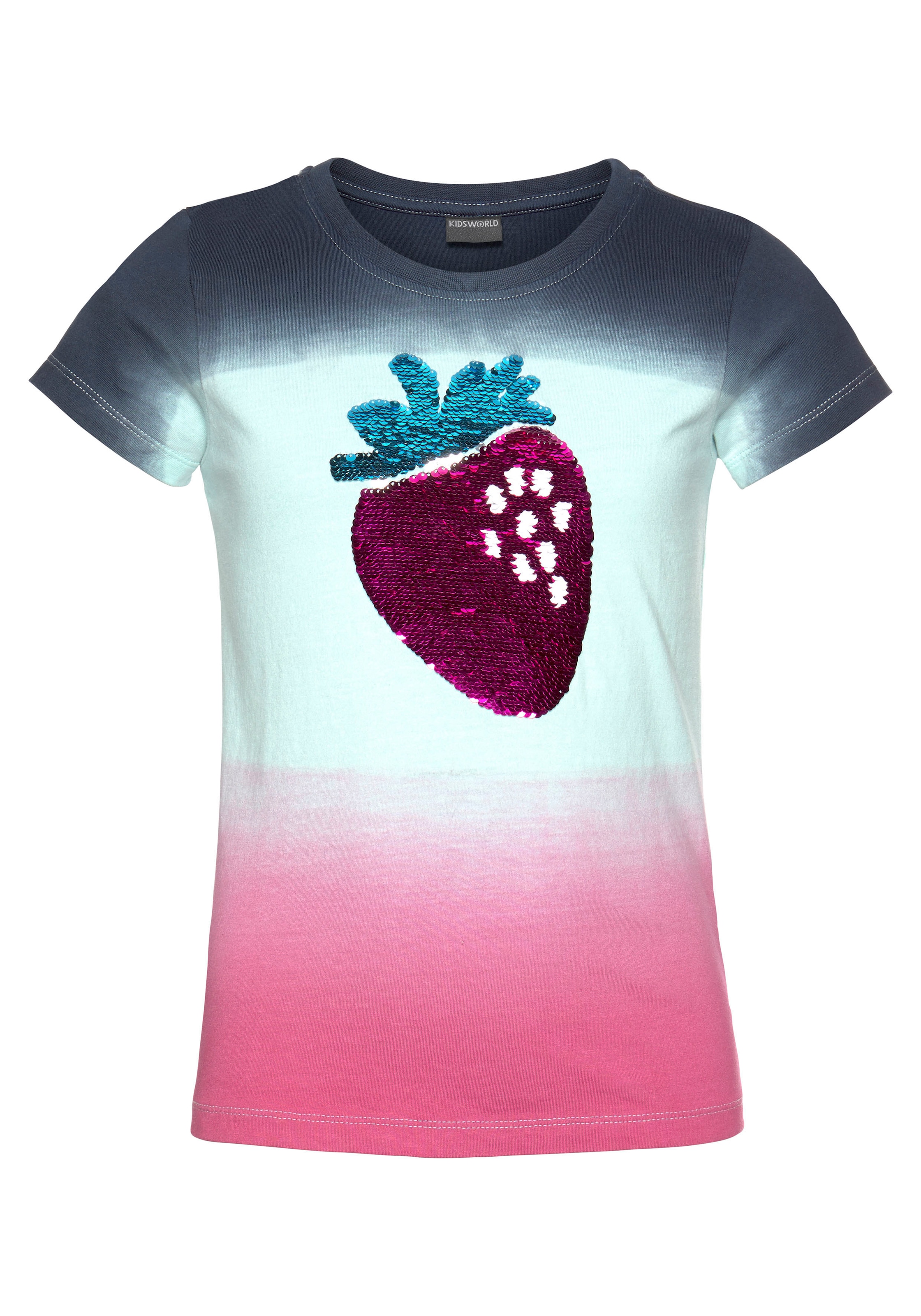 T-Shirt, | BAUR für Wendepailletten Farbverlauf & mit KIDSWORLD ▷