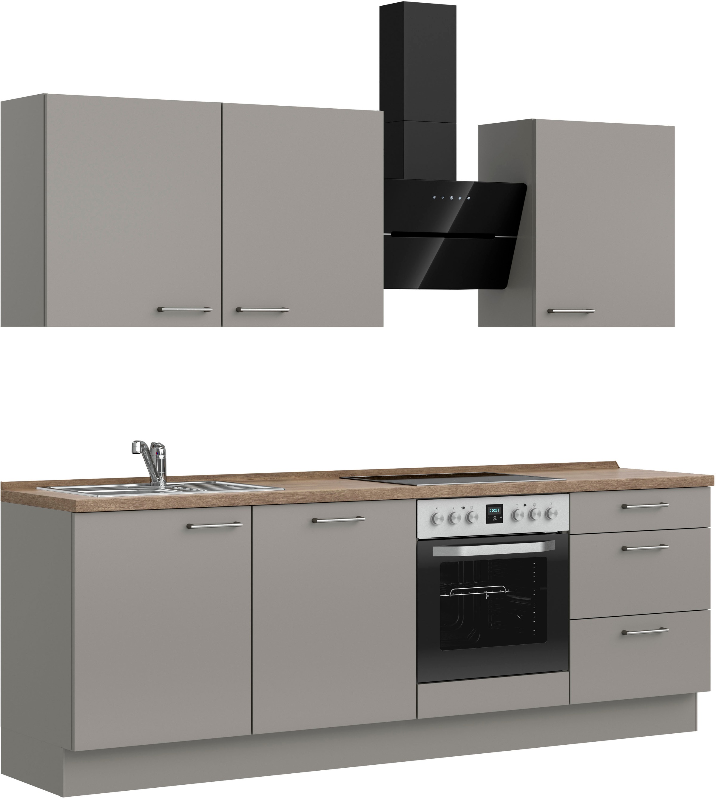 nobilia Küchenzeile ""Laser II", Ausrichtung wählbar, Breite 240 cm" vormon günstig online kaufen