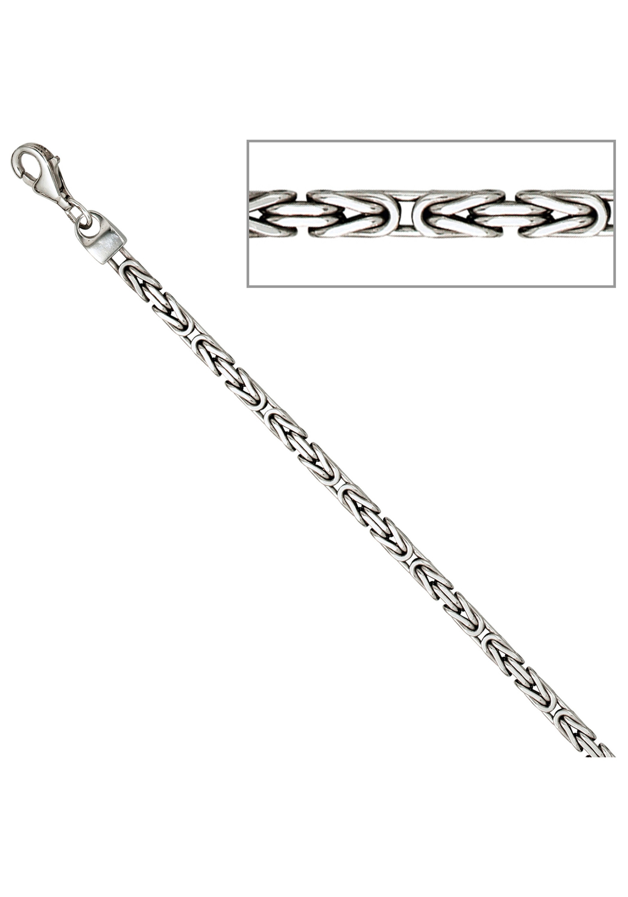 JOBO Silberarmband, Königsarmband 925 Silber 19 cm