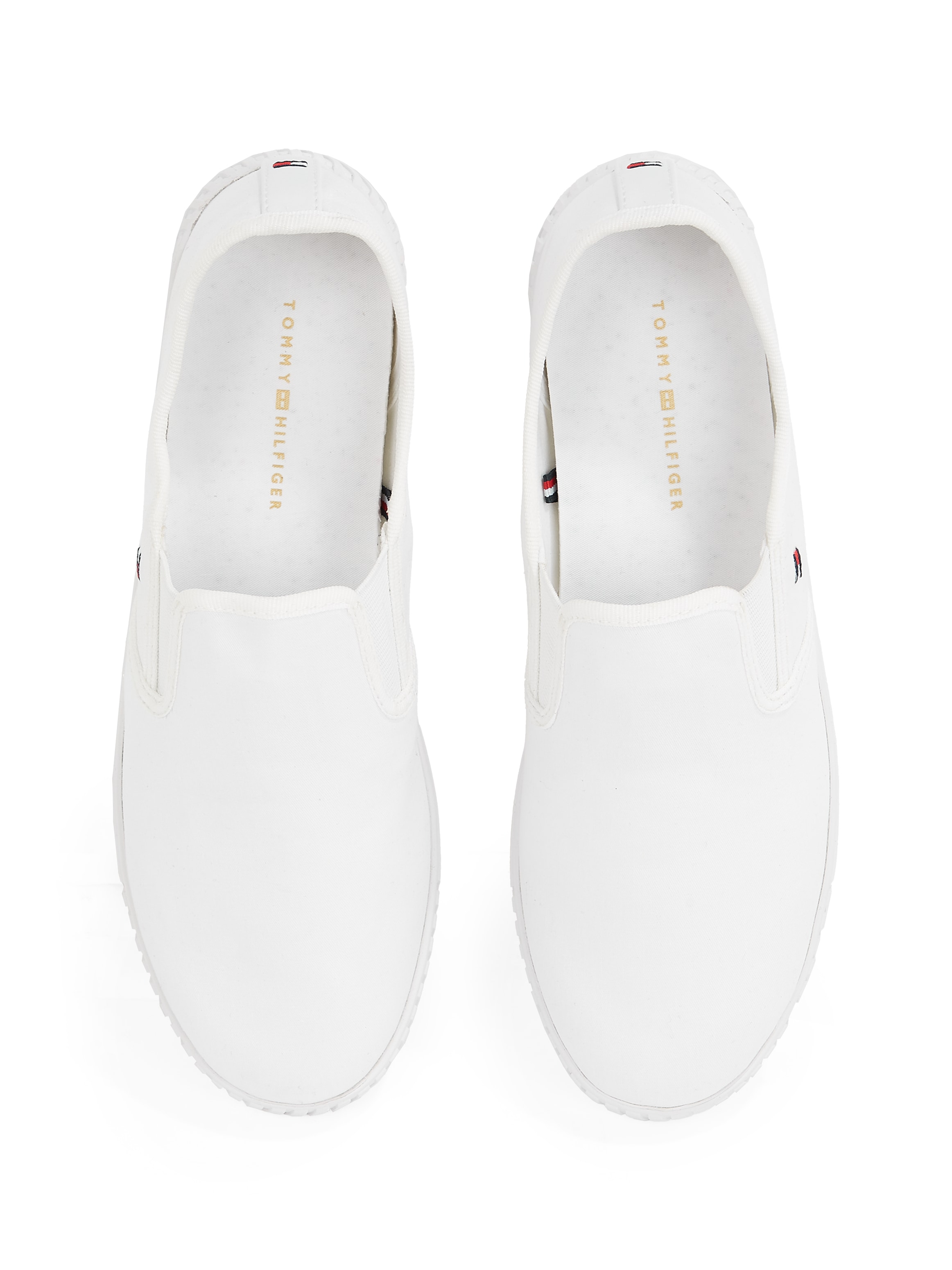 Tommy Hilfiger Slip-On Sneaker »CANVAS SLIP-ON SNEAKER«, Freizeitschuh, Schlüpfschuh, Slipper, Halbschuh, Flaggen-Stickerei
