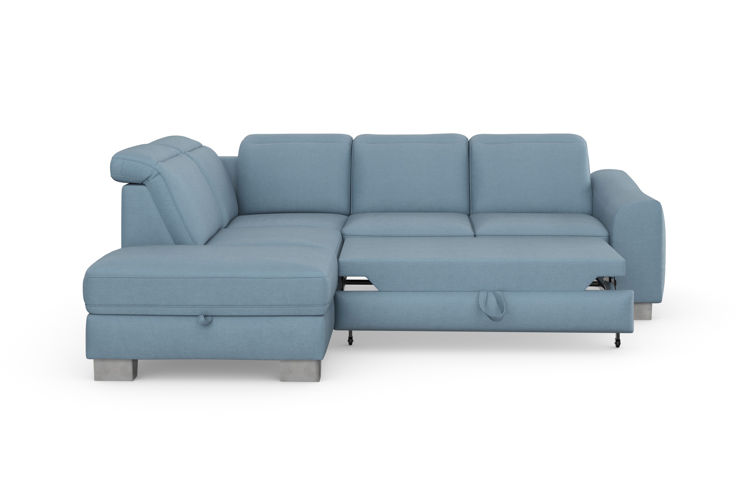 Thumbnail - sit&more Ecksofa "Dundee L-Form", mit Federkern und Edelstahlfüßen, wahlweise mit Kopfteilverstellung