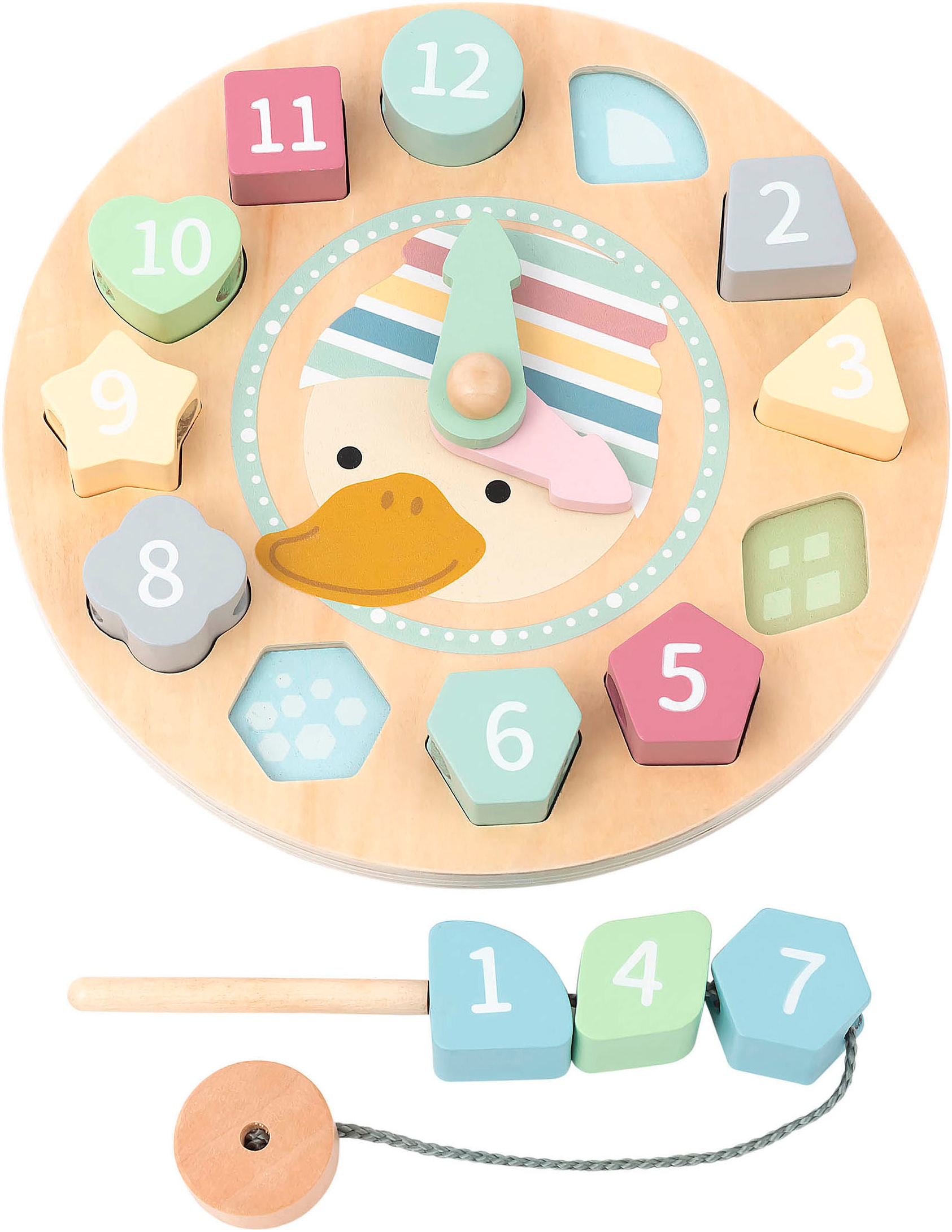 Sterntaler® Lernspielzeug »Edda Lernuhr Fädelspiel« FSC® - schützt Wald