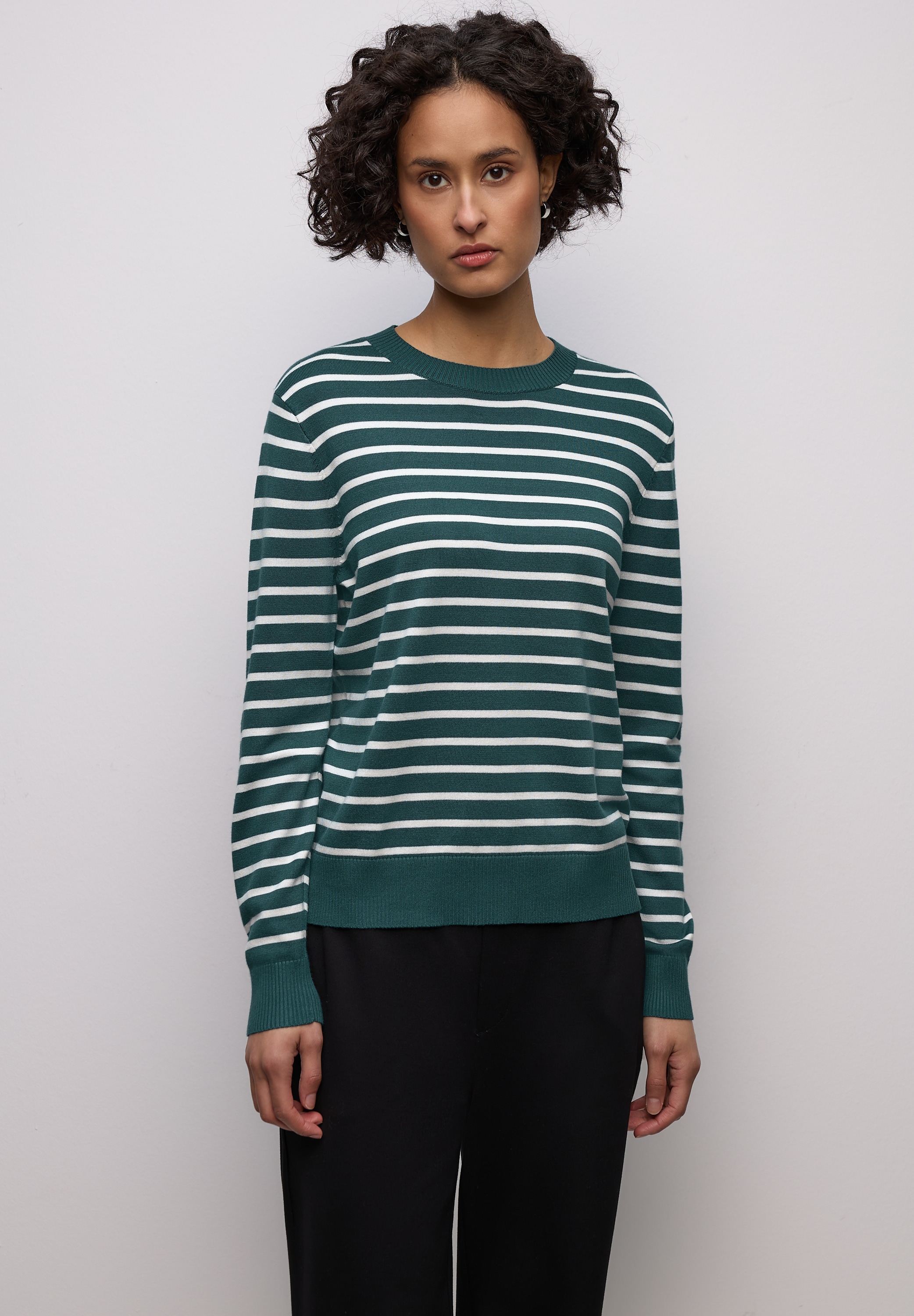 STREET ONE Rundhalspullover Rundhalsausschnitt günstig online kaufen