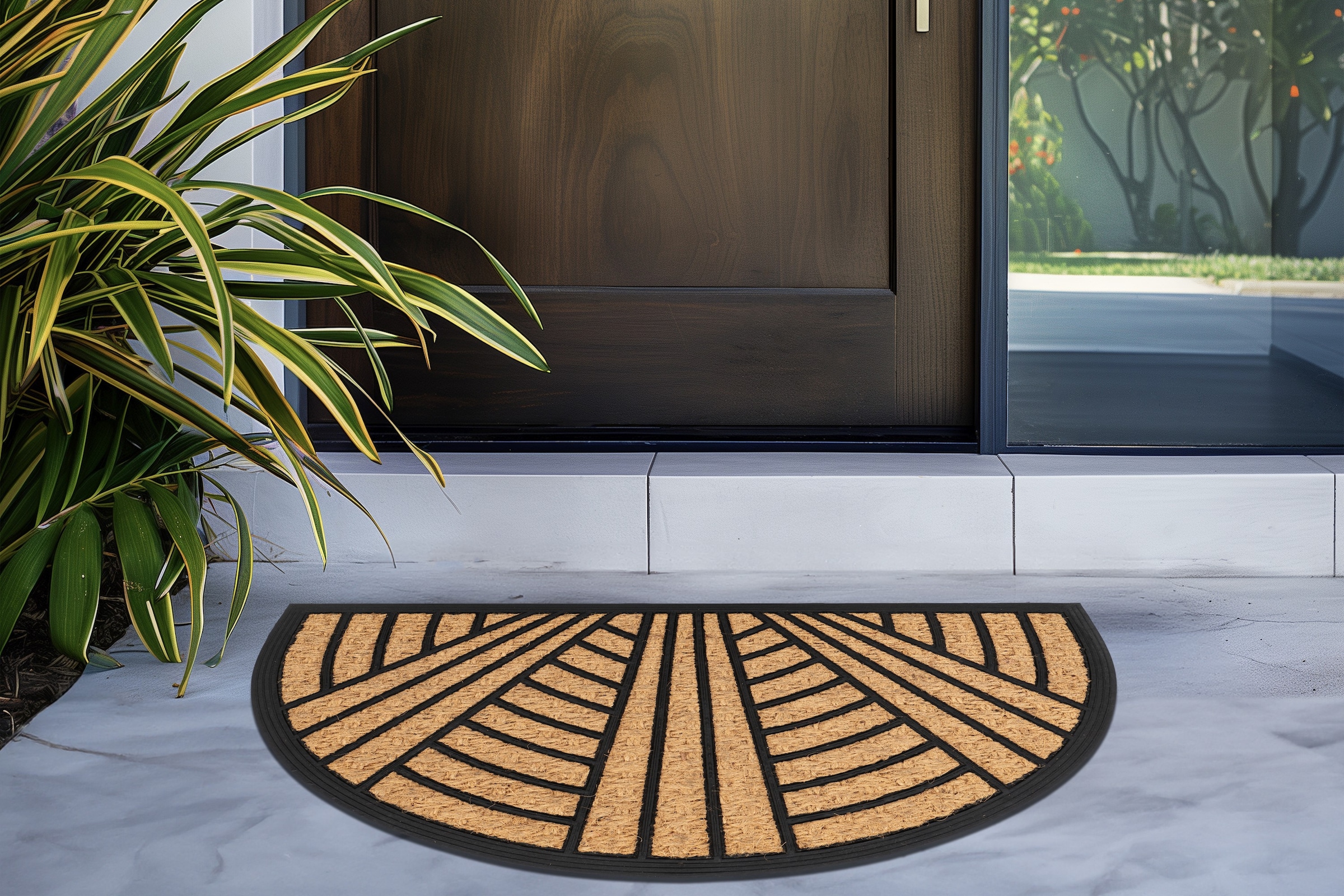 Kayoom Fußmatte »Style Step 125« halbrund 11 mm Höhe Türmatte, Eingang, Kokos