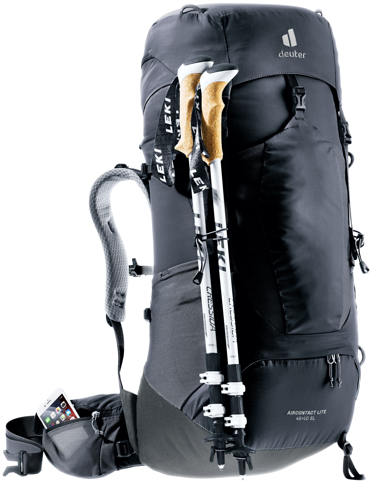 deuter Trekkingrucksack »Aircontact Lite 45 + 10 SL« für Wandern und Bergsteigen, für perfekte Lastübertragung