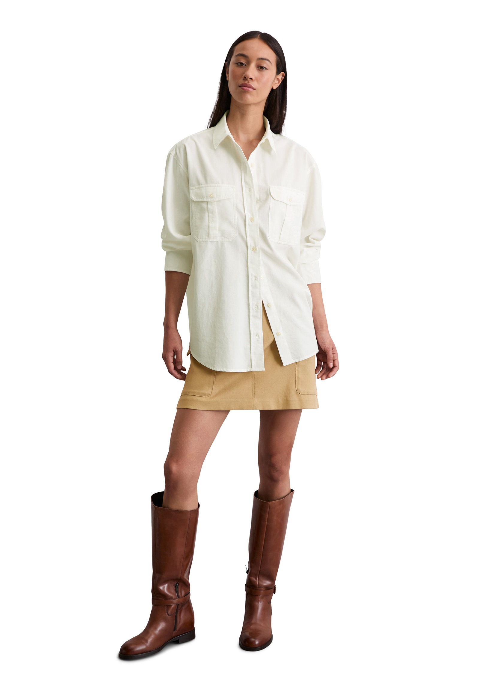 Marc O'Polo Langarmbluse »aus Organic-Cotton-Lyocell-Mix«