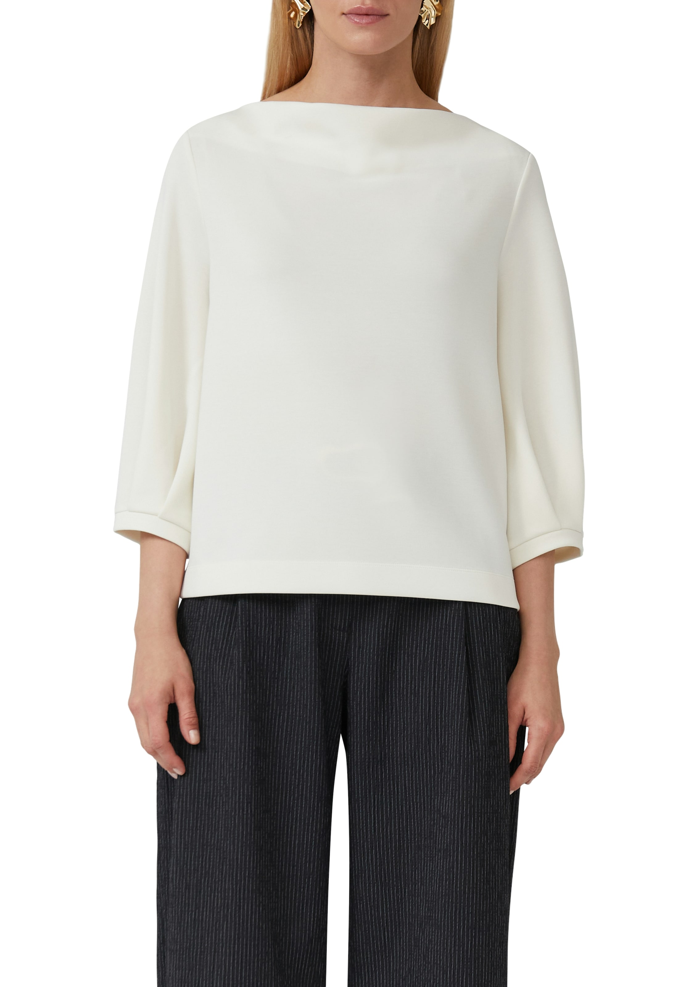 s.Oliver BLACK LABEL Sweatshirt, mit Wasserfall Ausschnitt günstig online kaufen