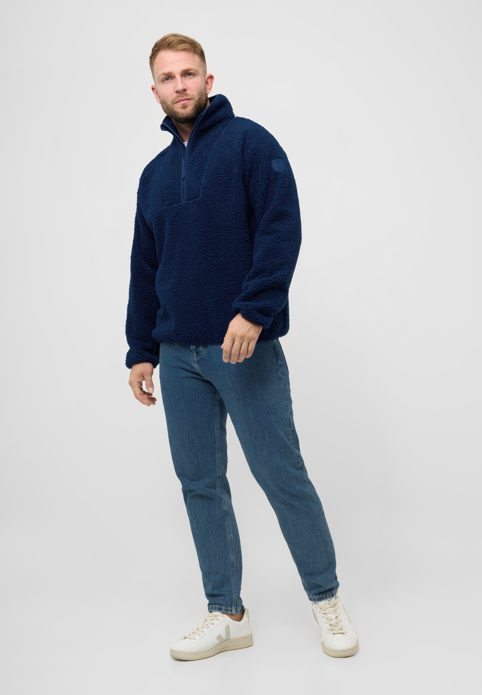 Thumbnail - Derbe Fleecejacke "Kuschelby Troyer" ohne Kapuze Fleecepullover, Halfzip, warm, lässig