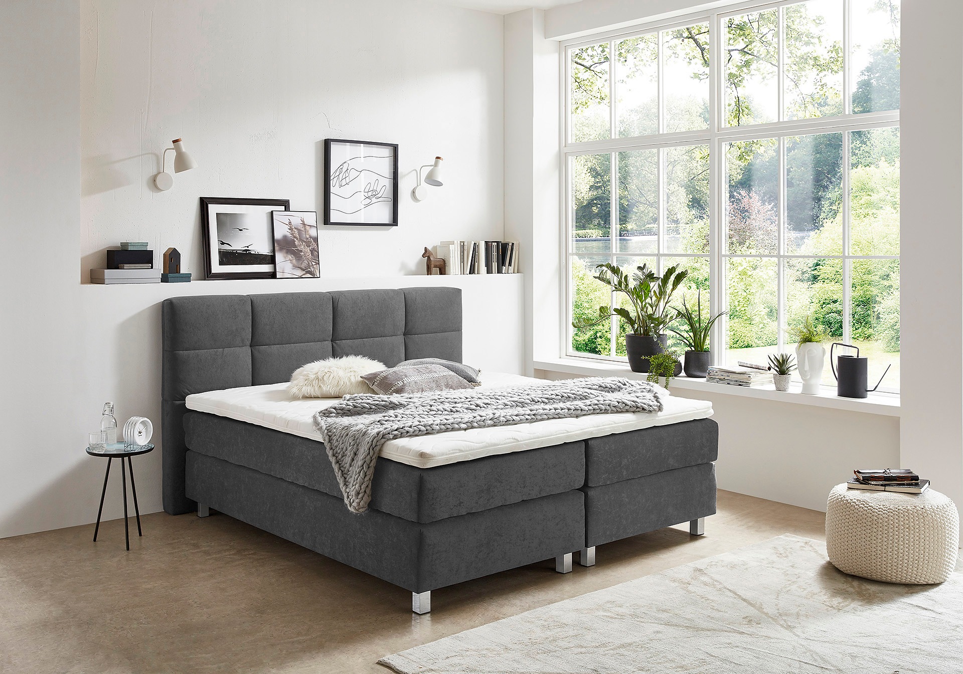 Westfalia Schlafkomfort Boxspringbett wahlweise mit Kaltschaum-Topper günstig online kaufen