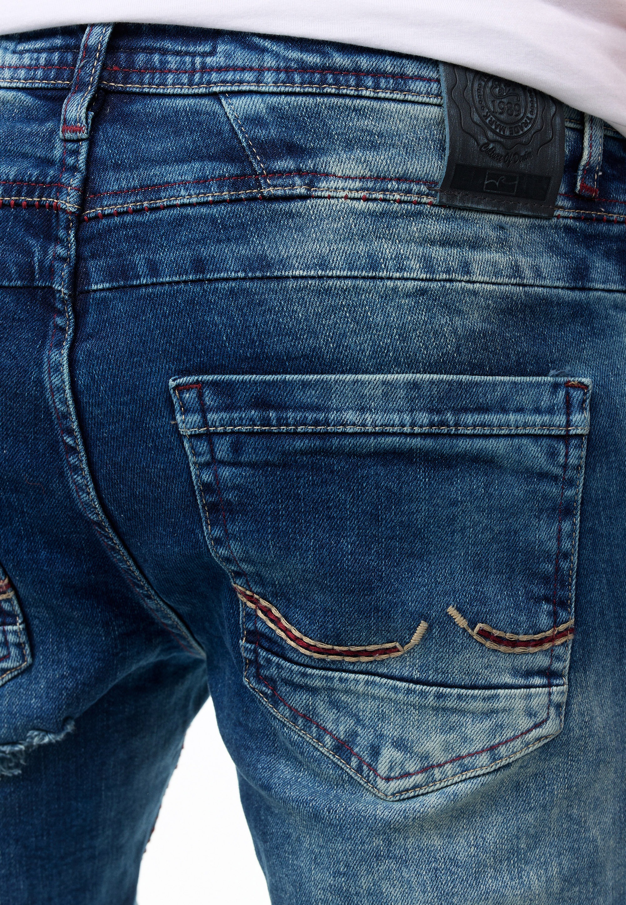 Rusty Neal Slim-fit-Jeans »MISATO«, im modischen Used-Look