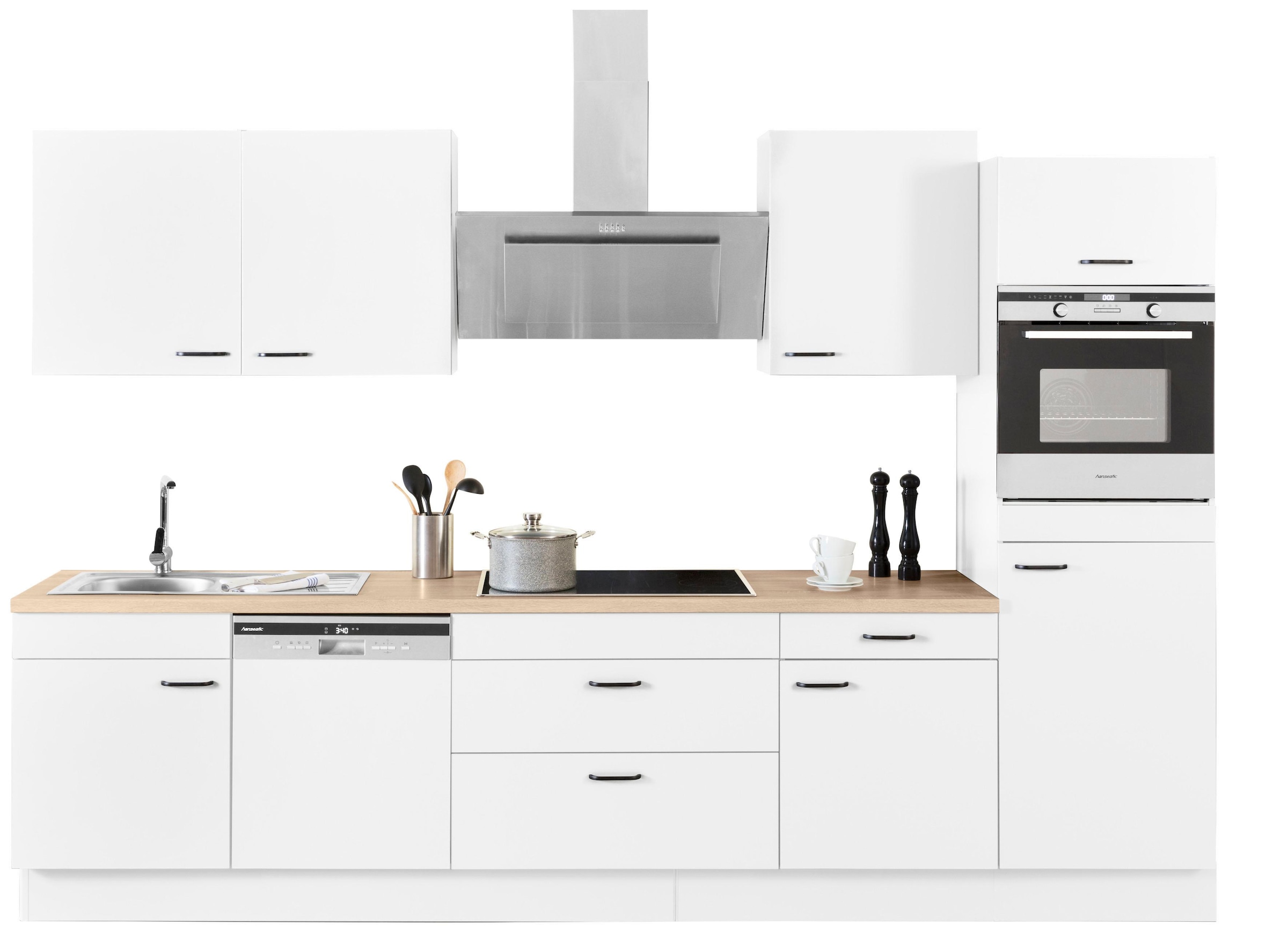 OPTIFIT Küchenzeile »Elga«, Premium-Küche, Soft-Close-Funktion, großen  Vollauszügen, Breite 330 cm kaufen | BAUR
