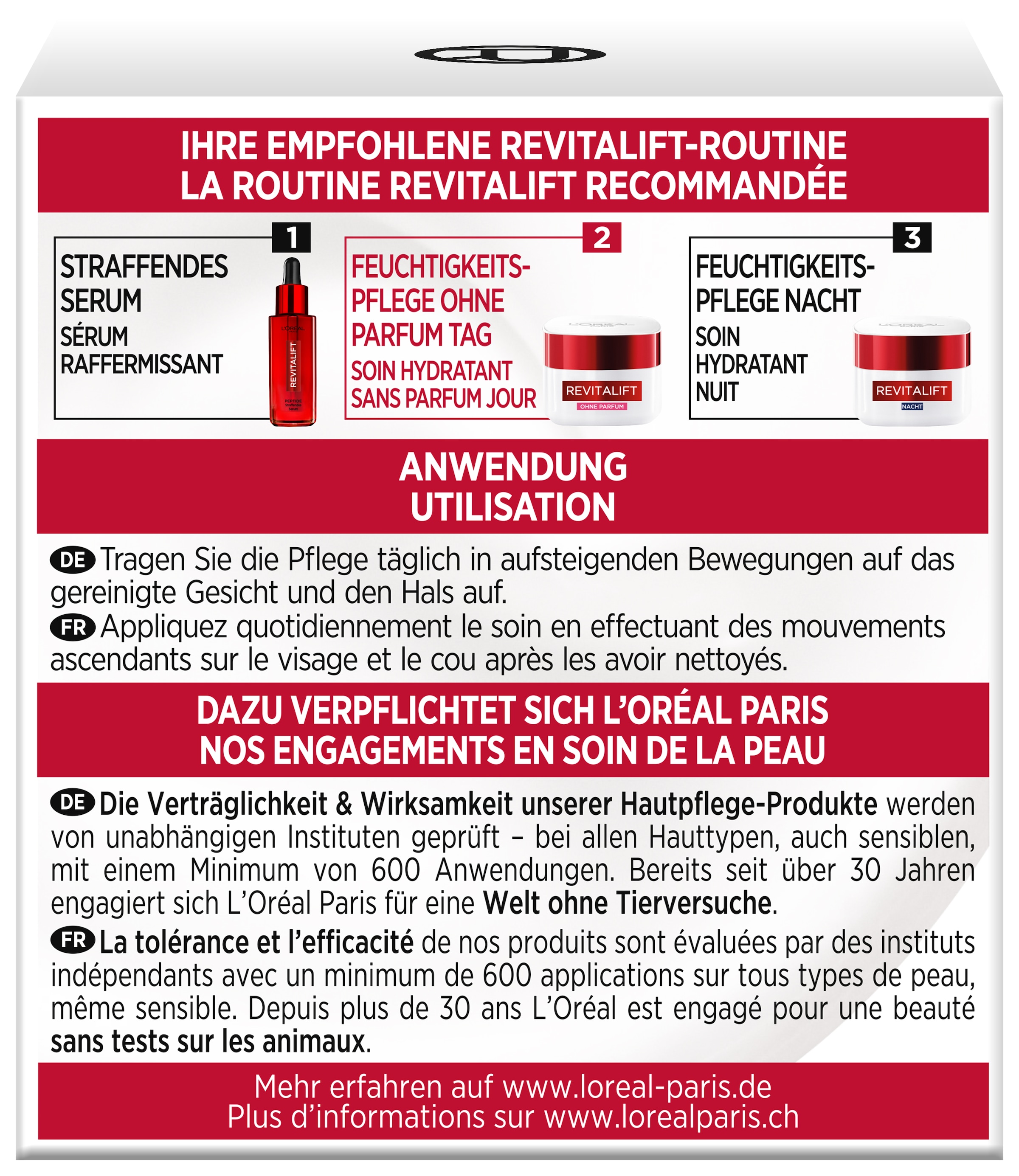 L'ORÉAL PARIS Feuchtigkeitscreme »REVITALIFT KLASSIK OHNE PARFUM« für sensitive Haut, ohne Parfüm und Alkohol, mildert Falten,