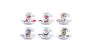 Zeller Present Espressotasse »Faces«, (Set, 12 tlg.), 6 Tassen, 6 Untertassen kaufen