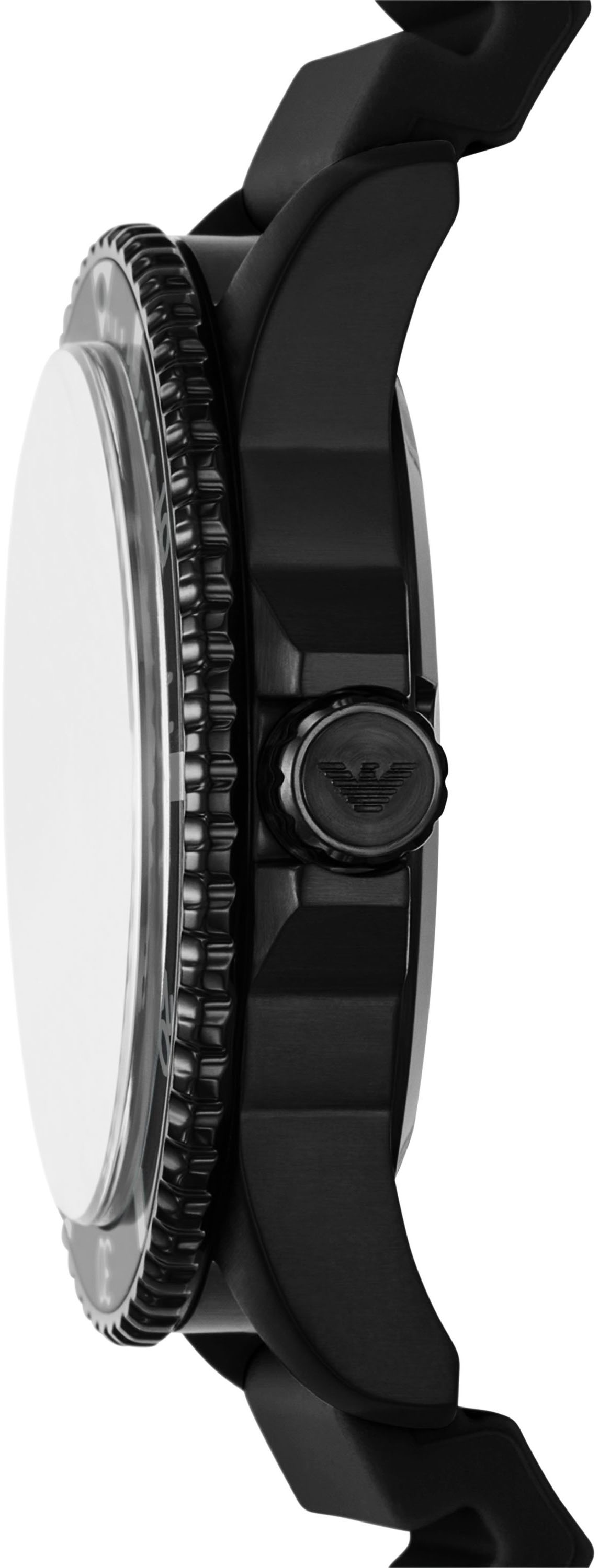 Emporio Armani Quarzuhr, Armbanduhr, Damenuhr, Herrenuhr, Silikonarmband, analog, Tag