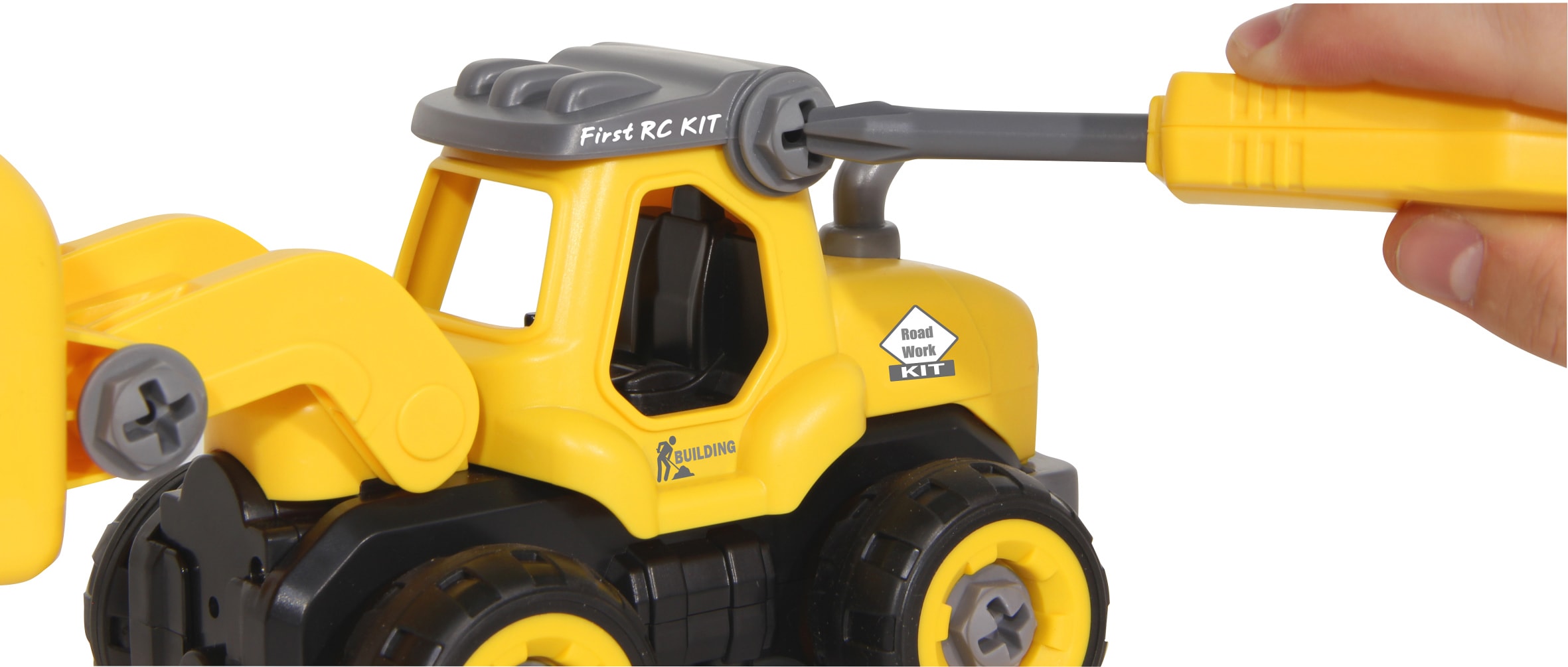 Jamara RC-Bagger »First RC - Radlader«, (27 tlg.), mit Akkuschrauber