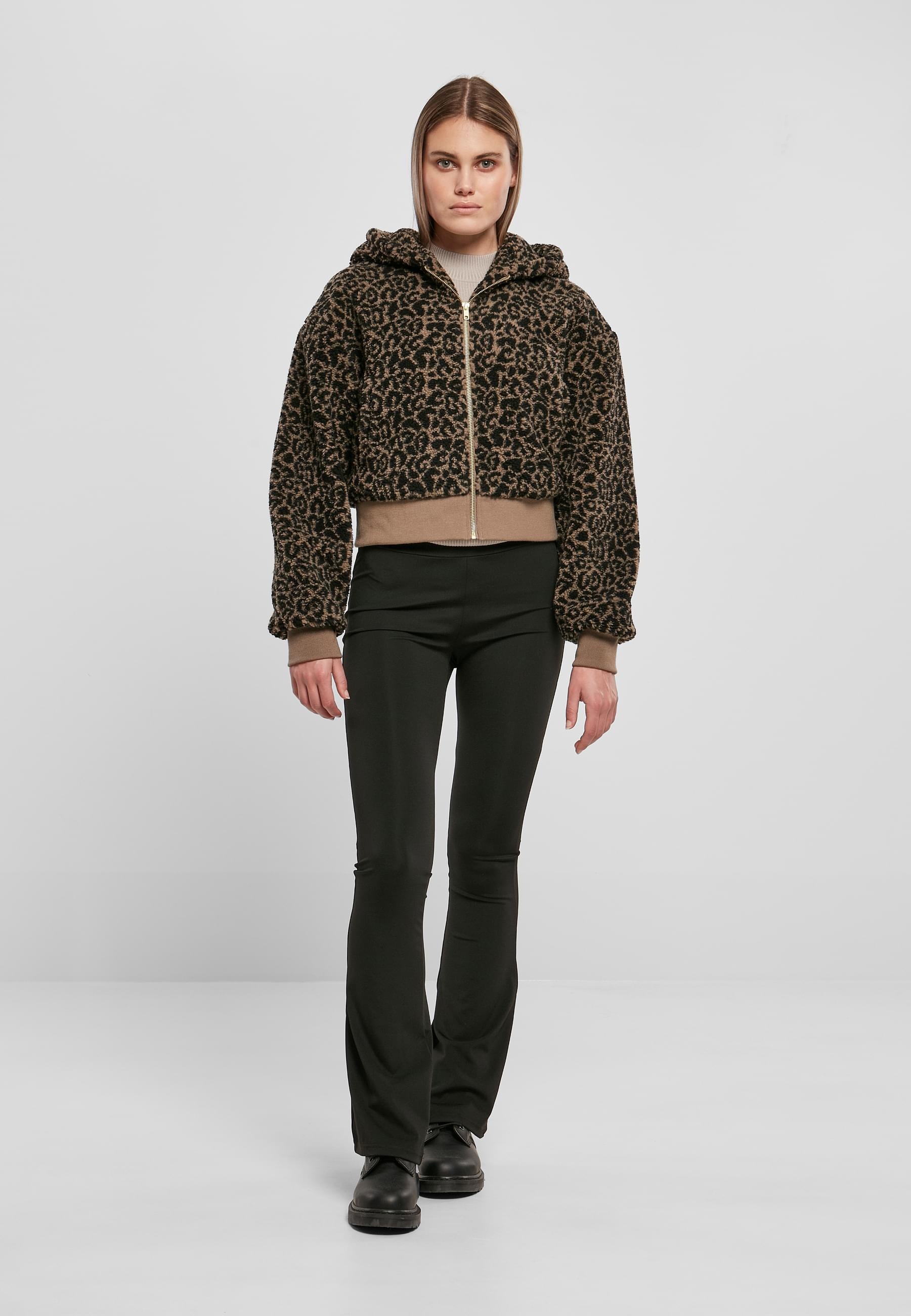 URBAN CLASSICS Allwetterjacke »Urban Classics Damen Ladies Short Oversized AOP Sherpa Jacket«, (1 St.), mit Kapuze