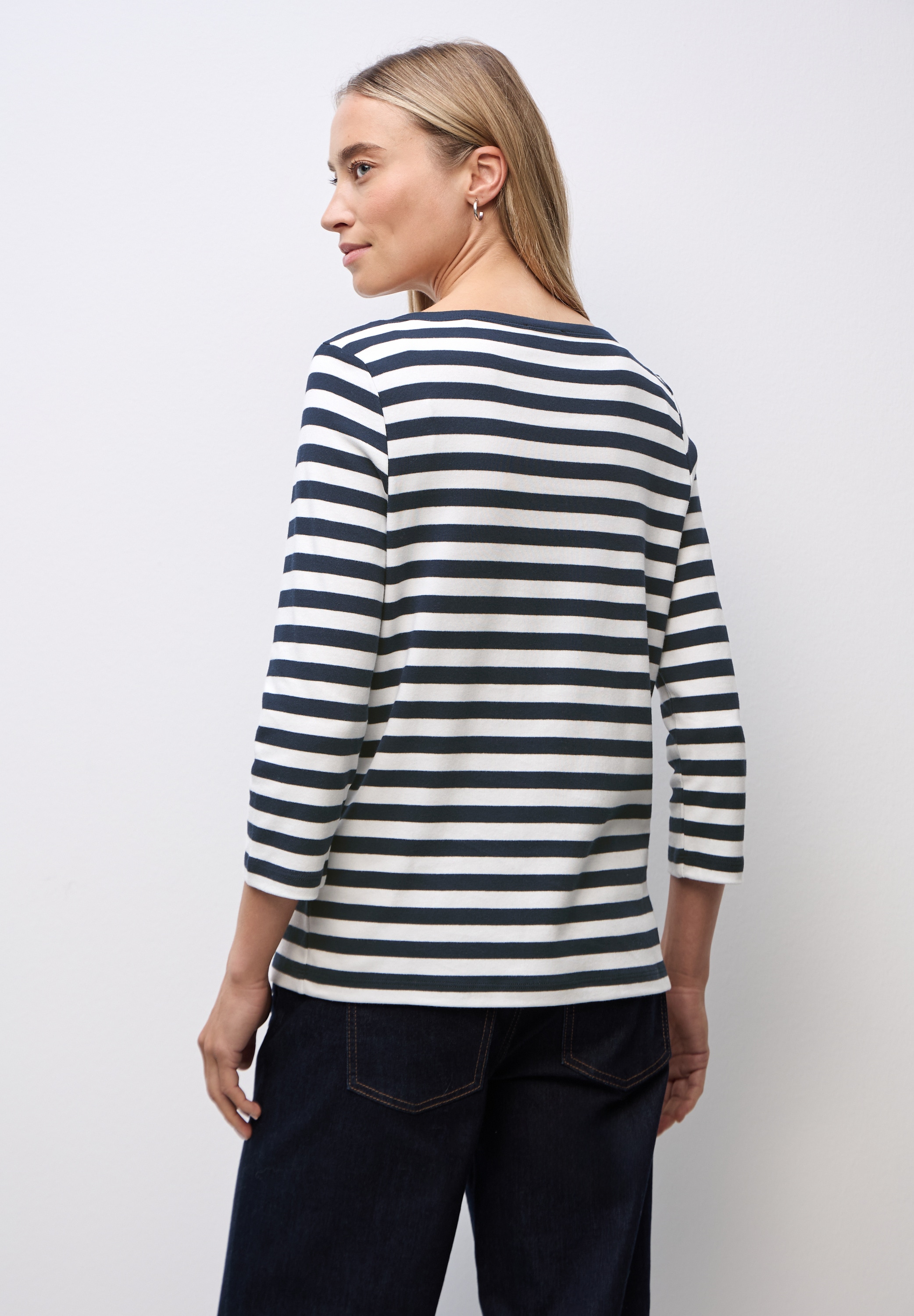 STREET ONE Rundhalsshirt, aus reiner Baumwolle
