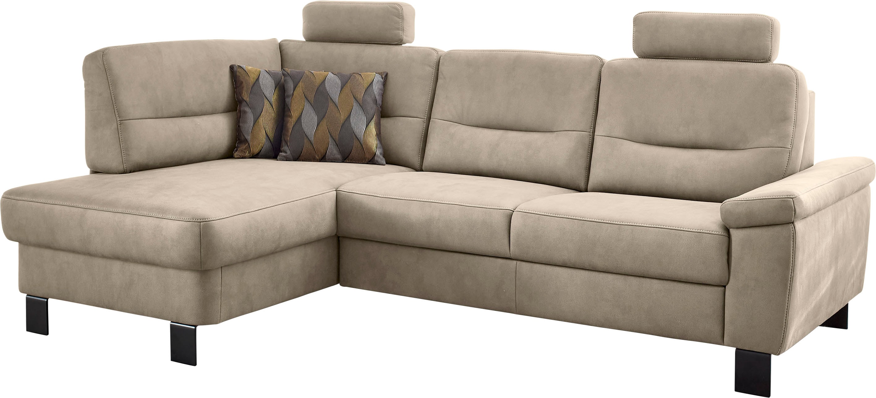 Die PlanBar Ecksofa "PP-PF23172 L-Form, Breite 244 cm" Eckgarnitur mit besonders kleinem Stellmaß ca. 160 x 244 cm