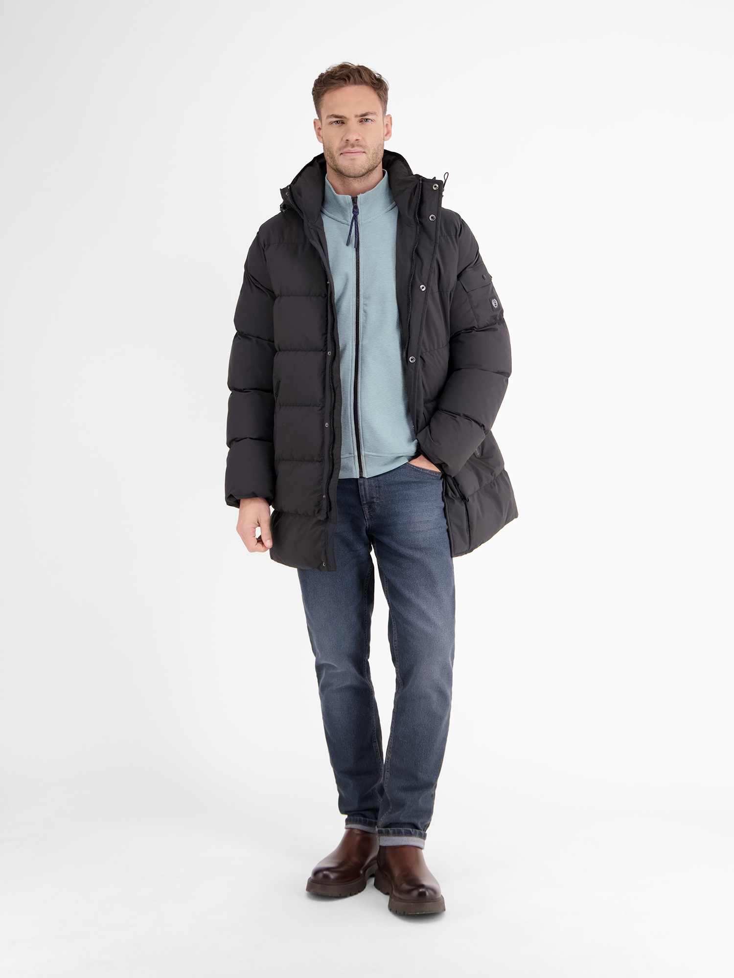 LERROS Sweatjacke »LERROS Unifarbene Sweatjacke für Herren«