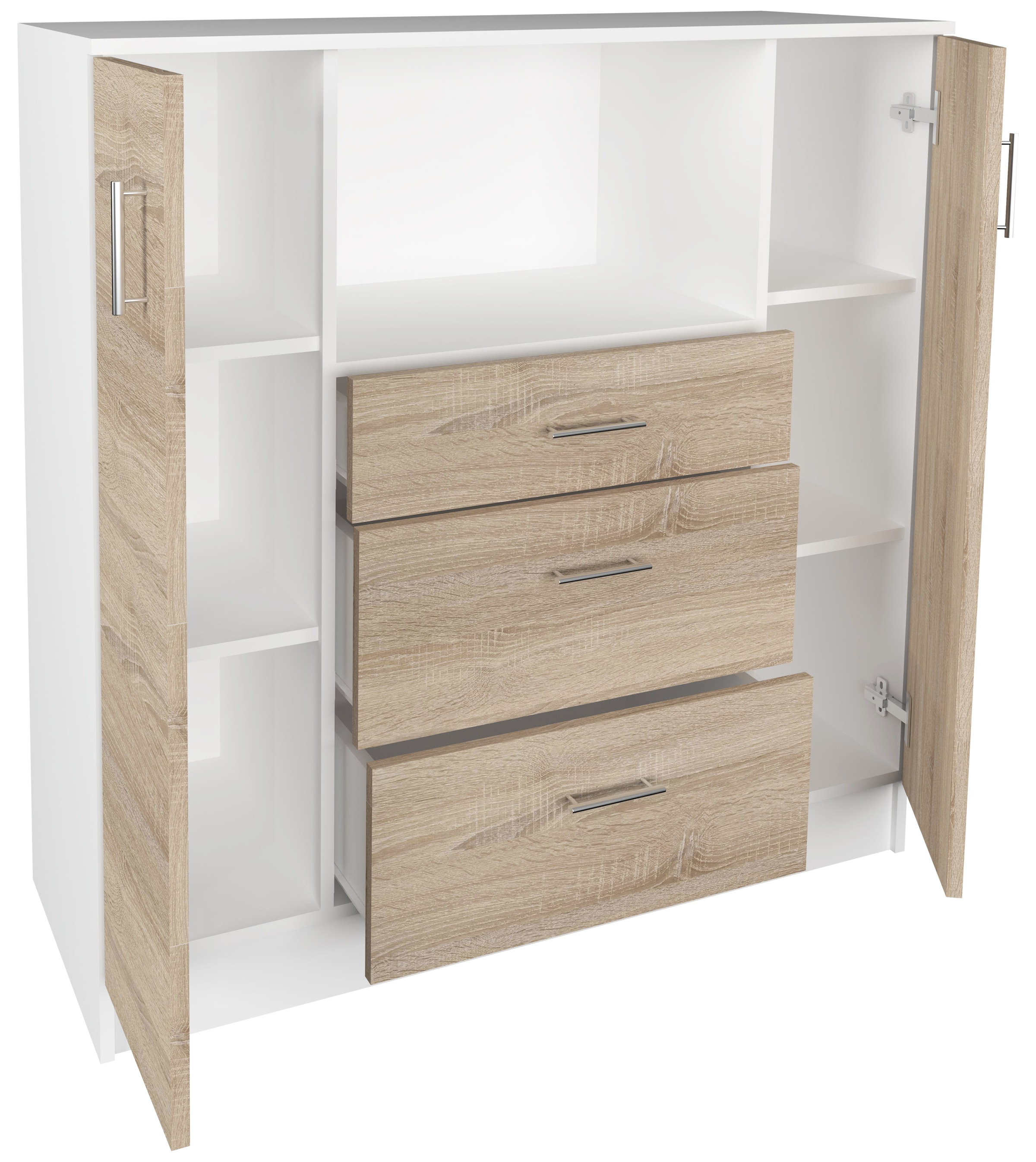 VCM Unterschrank »VCM Küchenschrank | Maße ca. H. 110 x B. 109 x T. 40 cm | Mikrowellenschrank mit drei Schubladen | Unterschrank schlicht | Küchenmöbel - Esilo«, (1 St.)