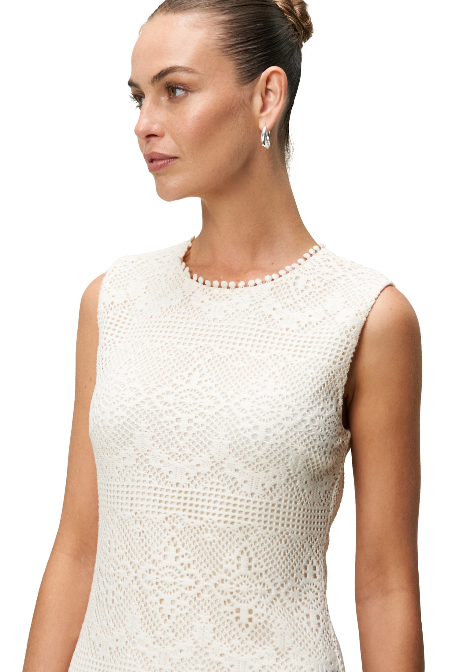 Zero Midikleid »zero Midikleid mit Spitzenbesatz«, Spitze
