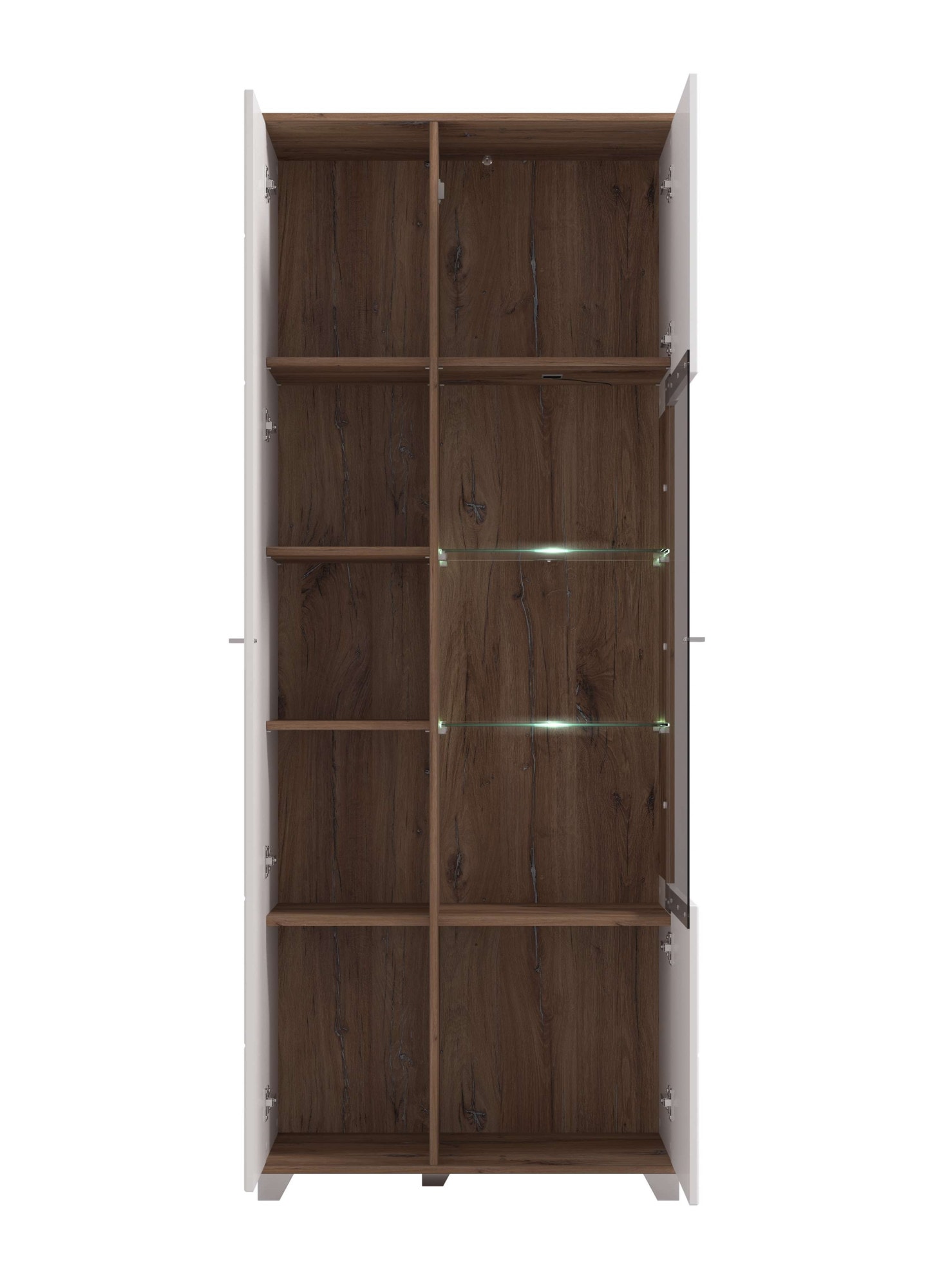 INOSIGN Vitrine »Burgundy Vitrinenschrank, Standvitrine, Showcase«, Hochglanzfronten, Glastür, Komplettes Innenleben