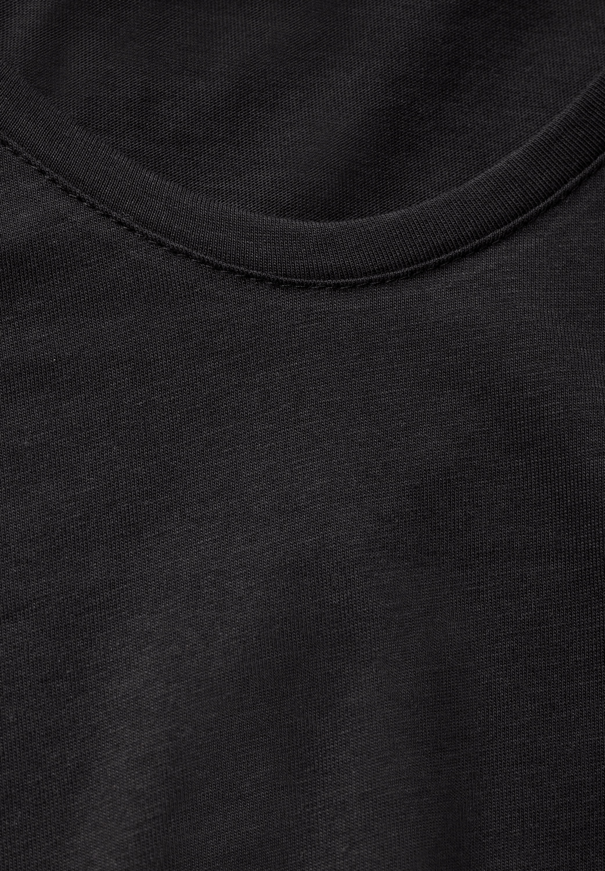 STREET ONE Langarmshirt, mit abgerundetem V-Ausschnitt