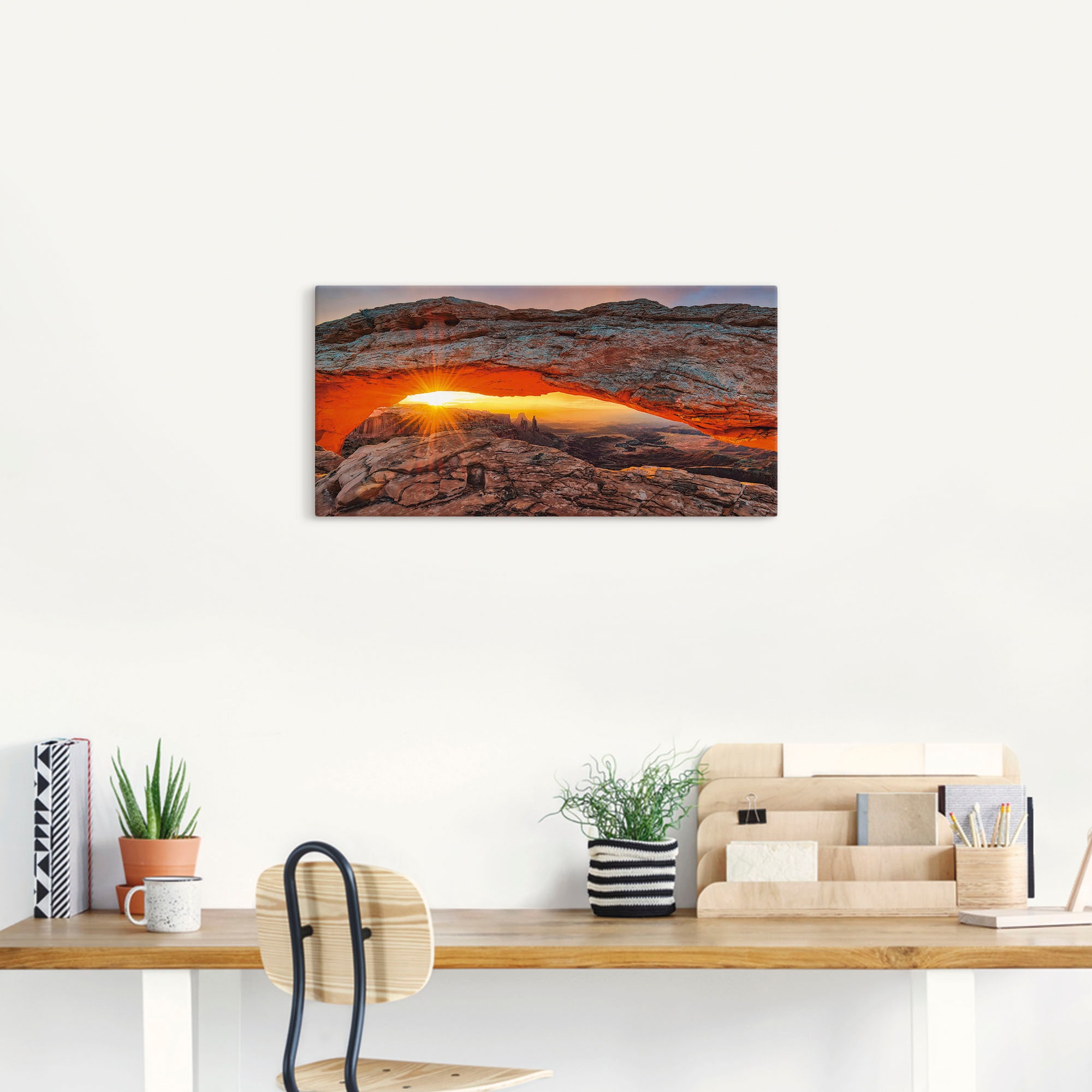 Artland Wandbild »Iconic Mesa Arch«, Felsen, (1 St.), als Alubild, Outdoorbild, Leinwandbild, Poster in verschied. Größen