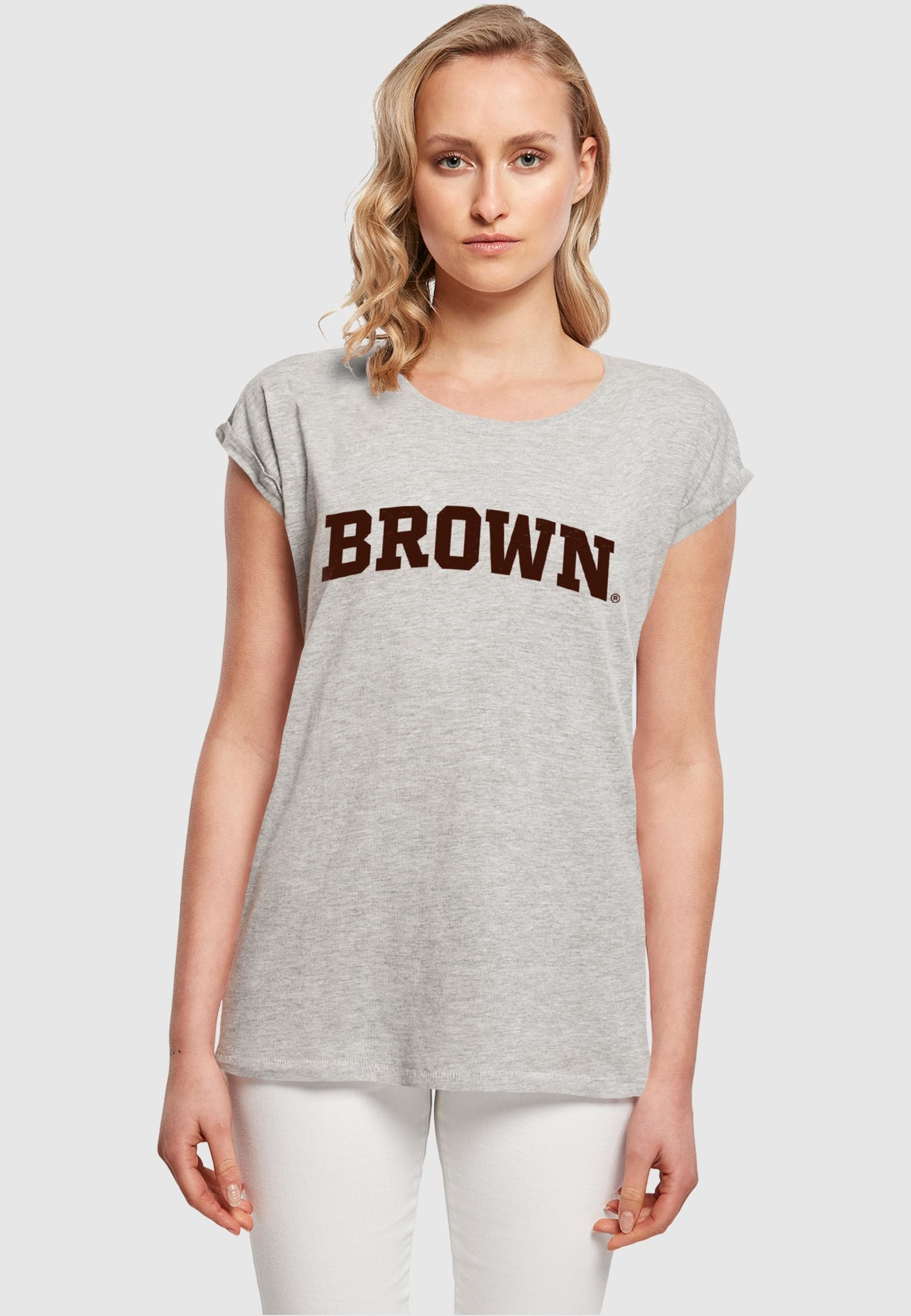 Merchcode T-Shirt »Merchcode Damen Ladies Brown University - Script T-Shirt«, (1 tlg.)