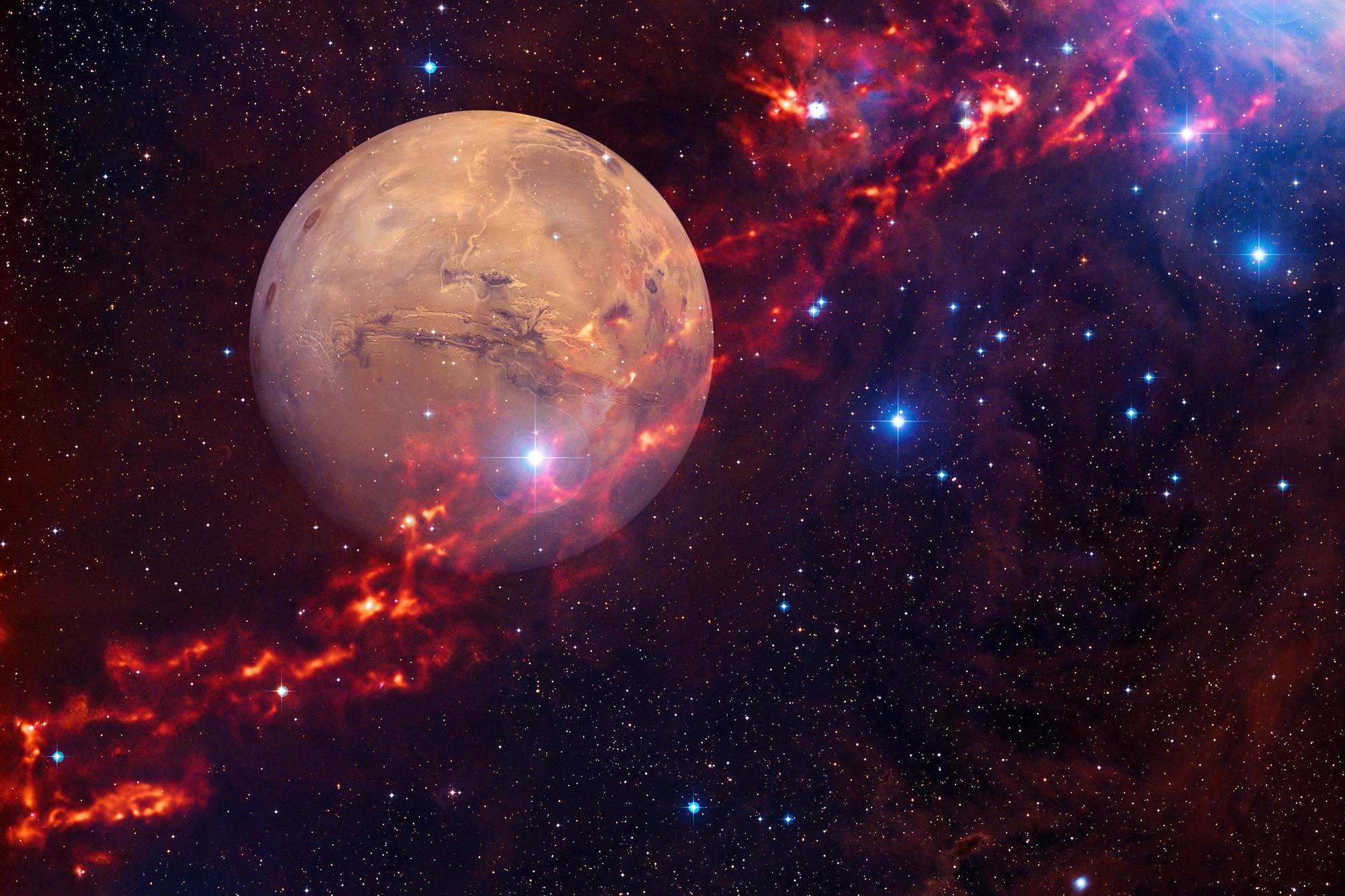 Papermoon Fototapete "MILCH-STRAßE-WELTALL PLANETEN SONNEN SYSTEM GALAXIE"