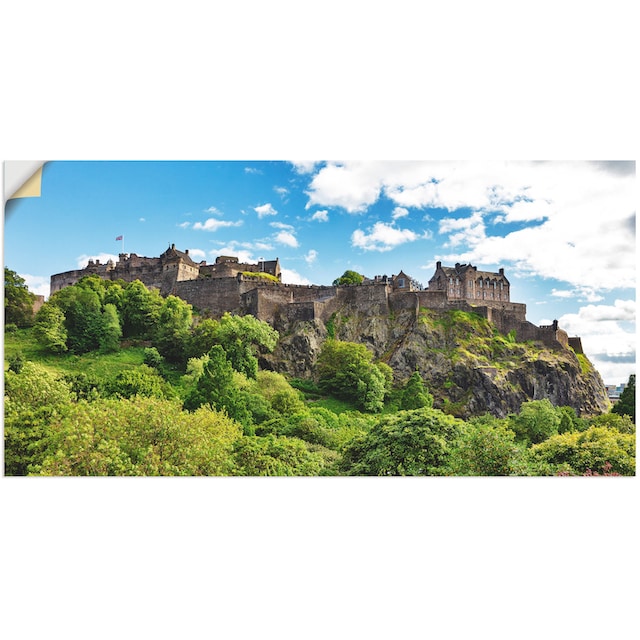 Artland Wandbild »Edinburgh Caste in Schottland«, Gebäude, (1 St.), als  Alubild, Leinwandbild, Wandaufkleber oder Poster in versch. Größen  bestellen | BAUR