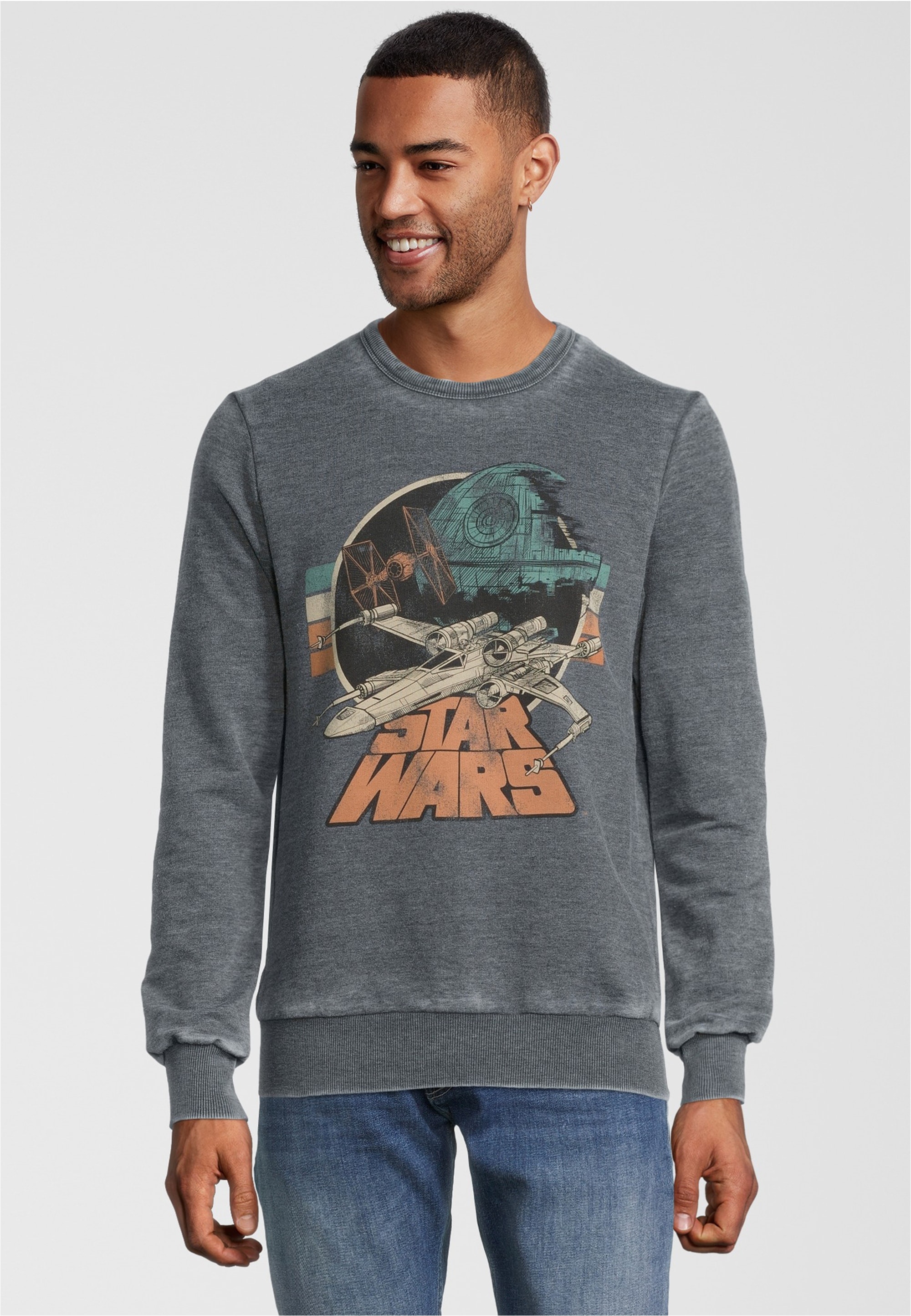 Recovered Sweatshirt "Star Wars Empire Strikes Back Retro X-Wing", im zeitl günstig online kaufen