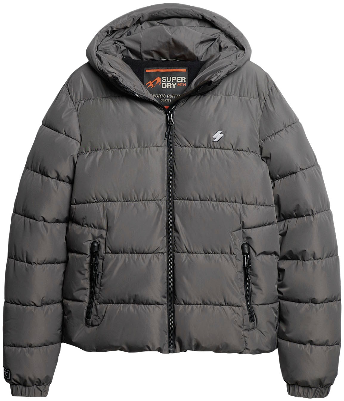 Superdry Steppjacke »HOODED SPORTS PUFFR JACKET«, mit Kapuze, mit kontrastfarbener Stickerei