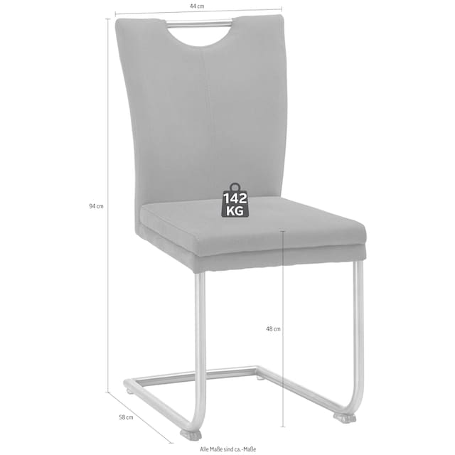 NIEHOFF SITZMÖBEL Esszimmerstuhl »Top Chairs«, Microfaser, Griff im Rücken,  2er-Set, in 6 Farben bestellen | BAUR