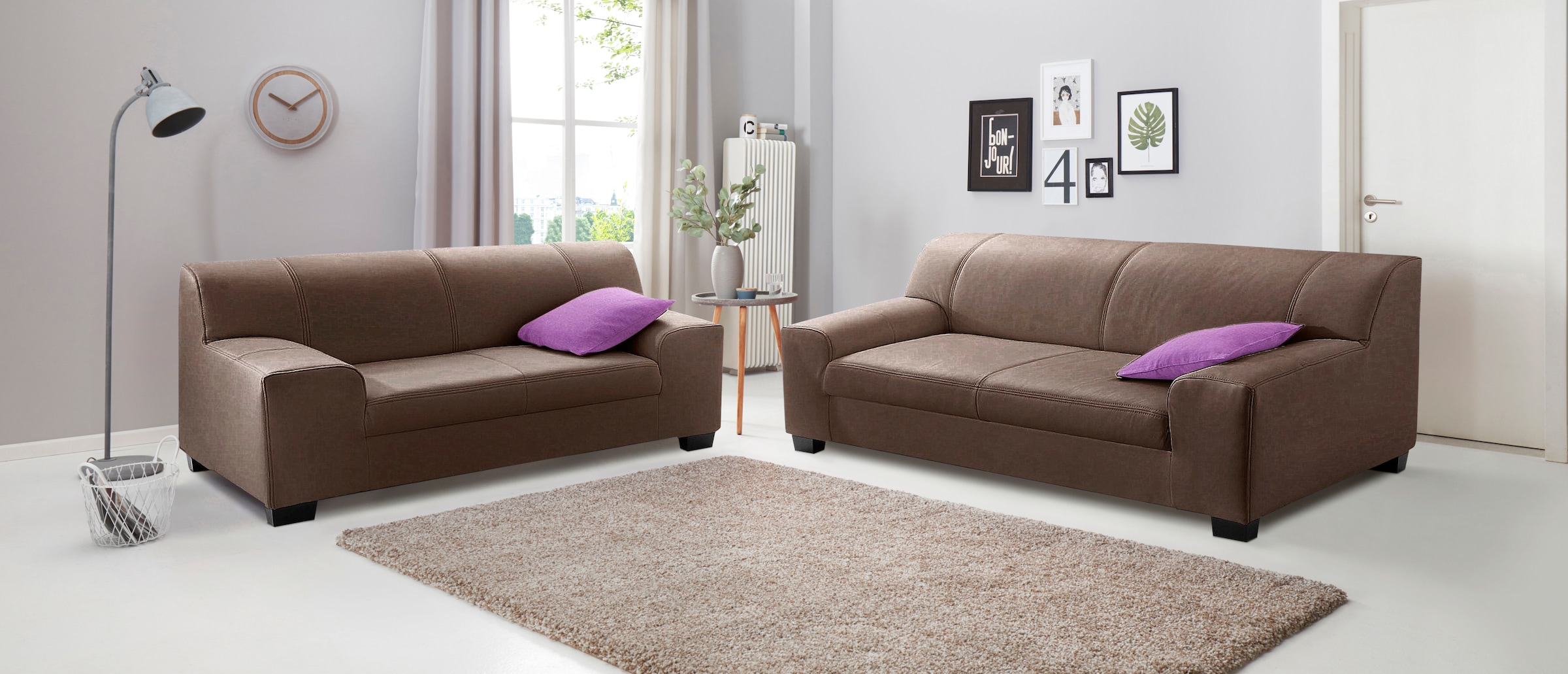 DOMO collection Polstergarnitur »Amando«, (Spar-Set), bestehend aus 2er- und 3er-Sofa