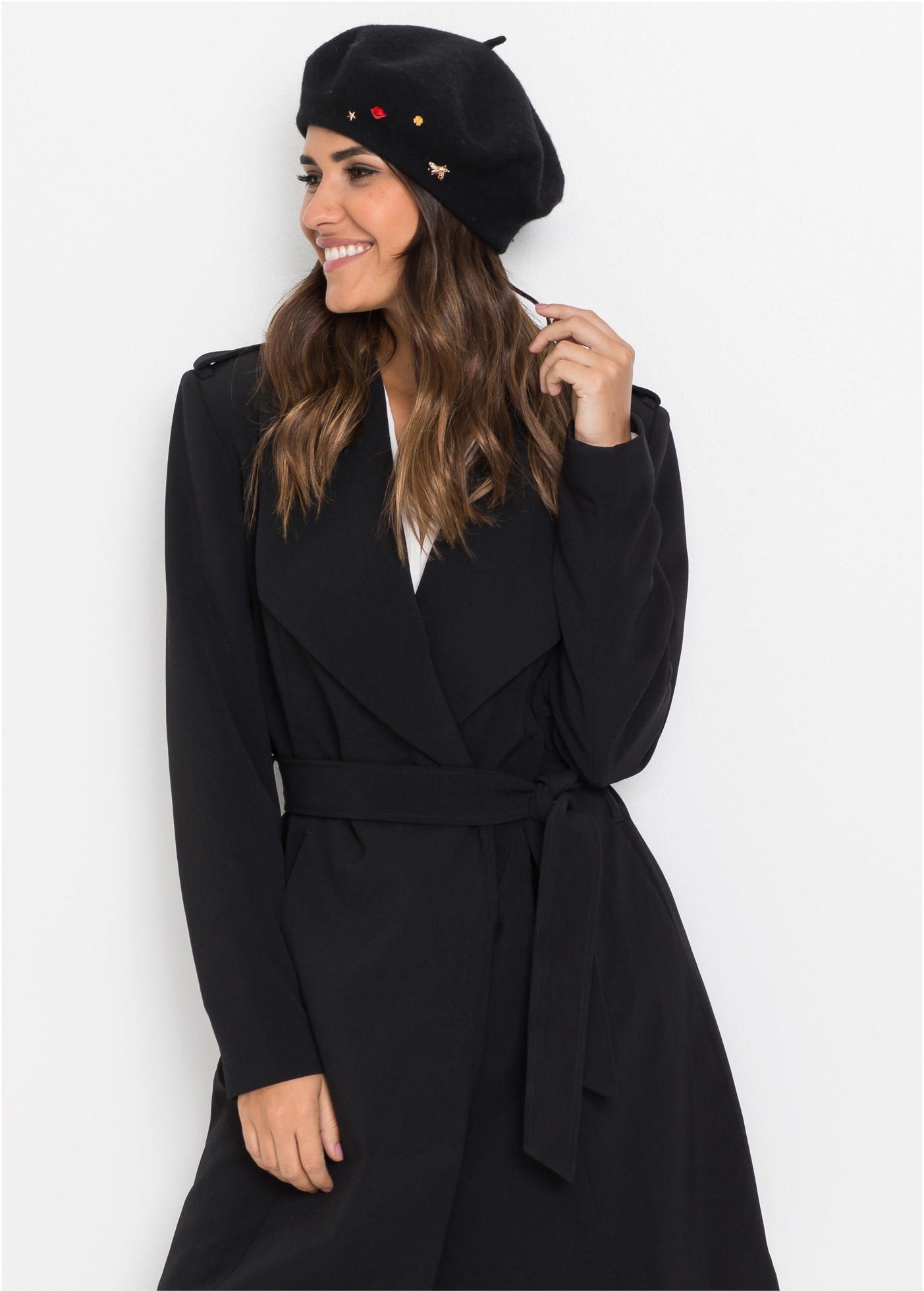 bonprix Trachtenhut aus Wolle und Polyester, unifarben, mit kleinen Nieten günstig online kaufen