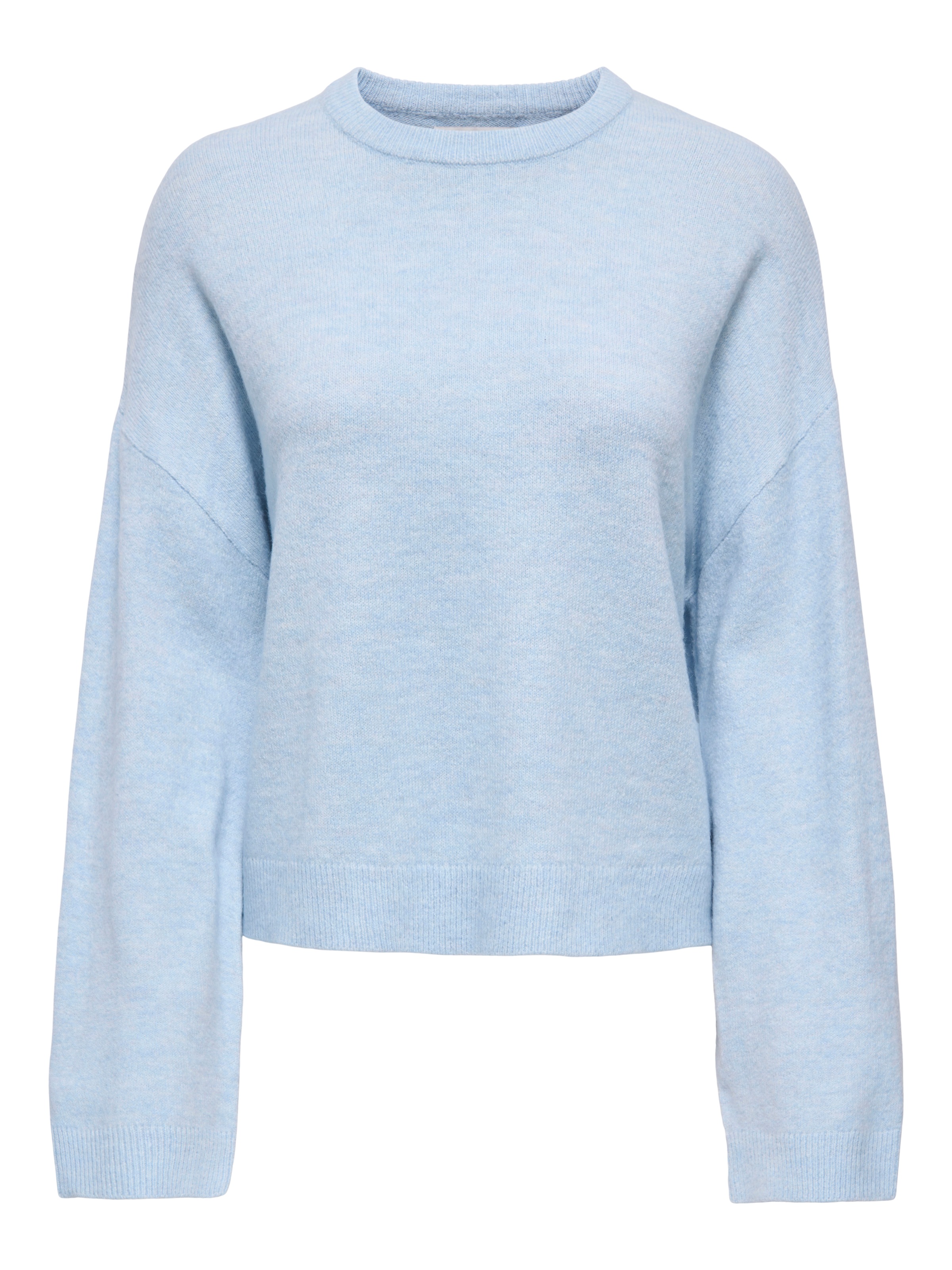 ONLY Rundhalspullover »ONLSIMONI L/S O-NECK PULLOVER KNT NOOS« Materialmix, regular fit