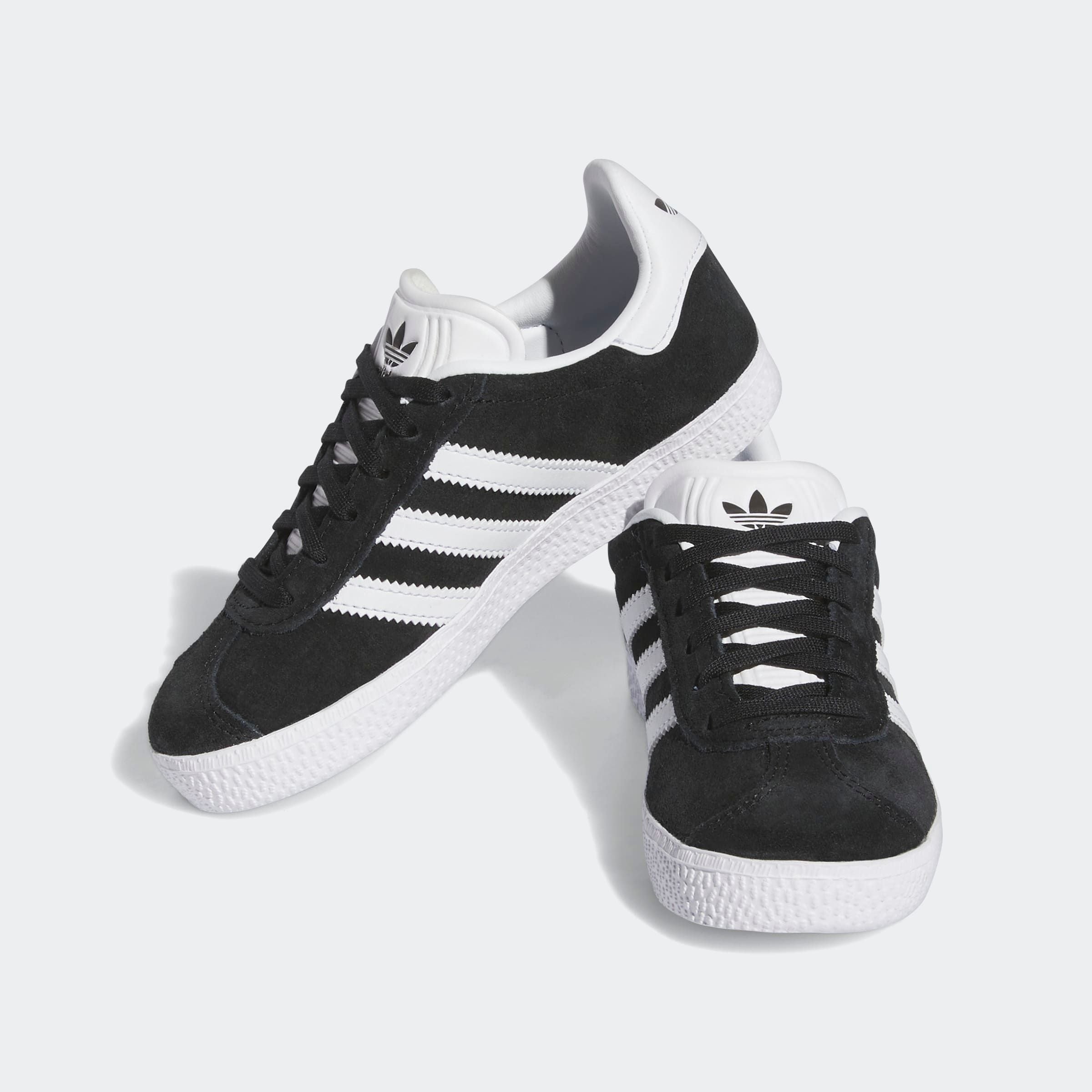 Mädchen Sneaker "GAZELLE", ADIDAS ORIGINALS, Gr. 29, schwarz-weiß, Leder, Synthetik, Schuhe, für Kinder