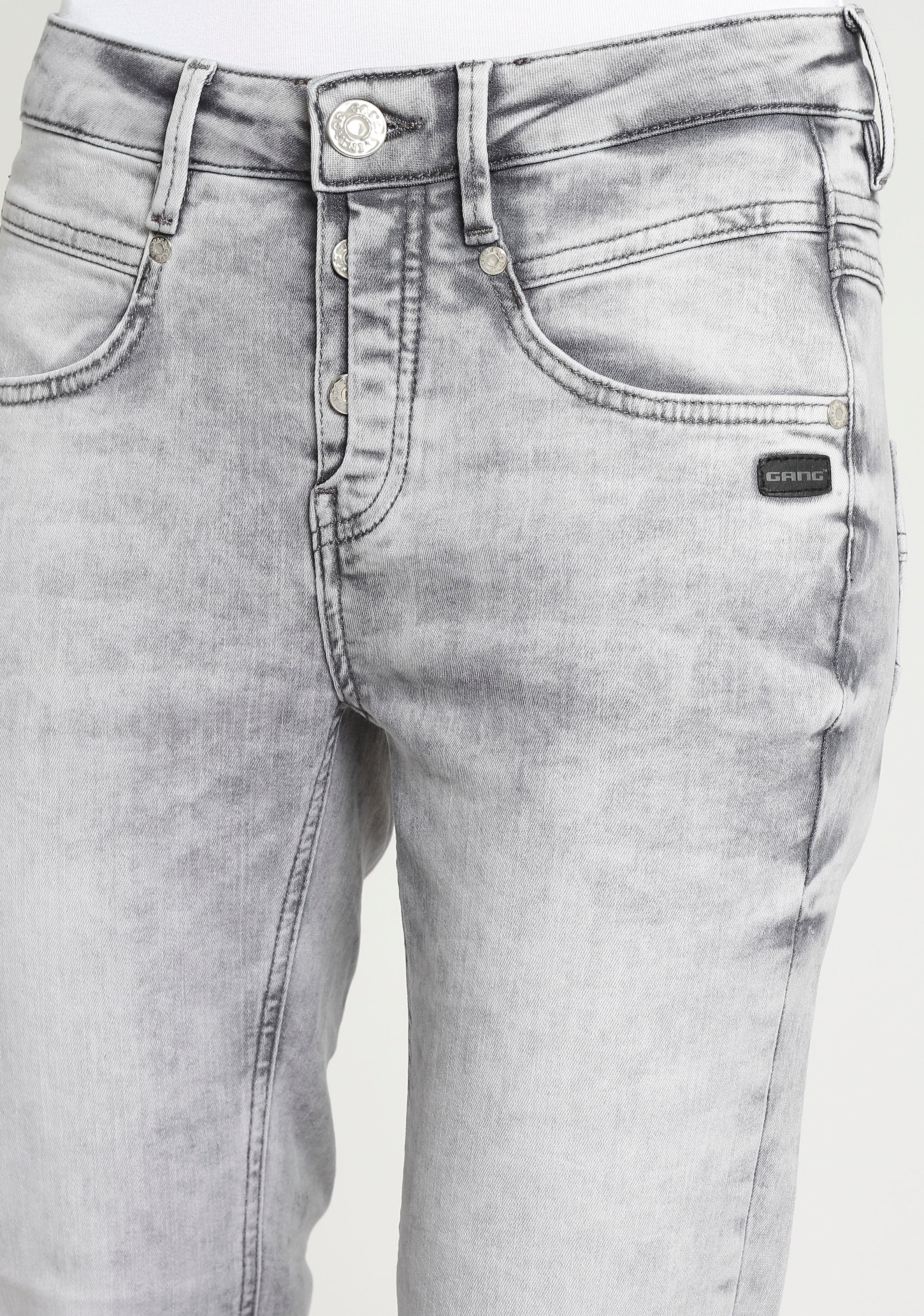 GANG Skinny-fit-Jeans halb | offener Knopfleiste BAUR bestellen stylischer mit für »94Medina«