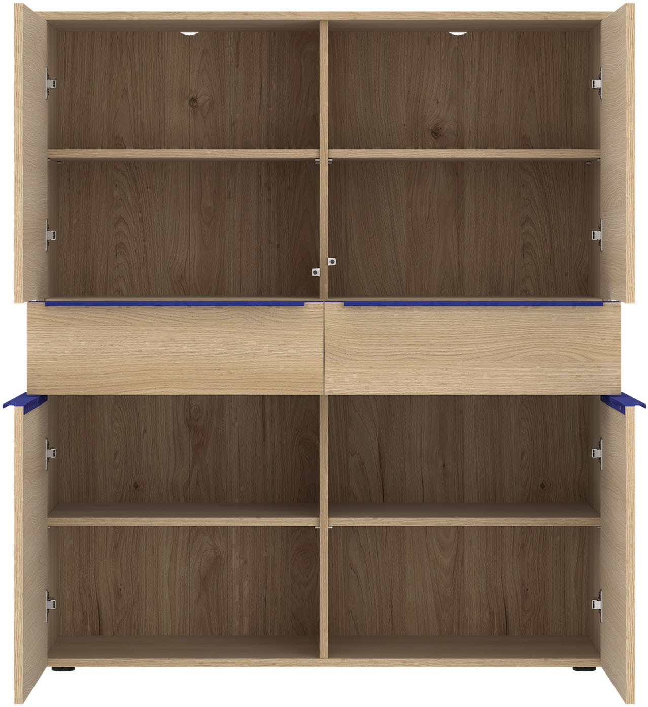 TOM TAILOR HOME Hochkommode Highboard, Breite 110 cm,4 Türen,2 Schubladen, viel Stauraum