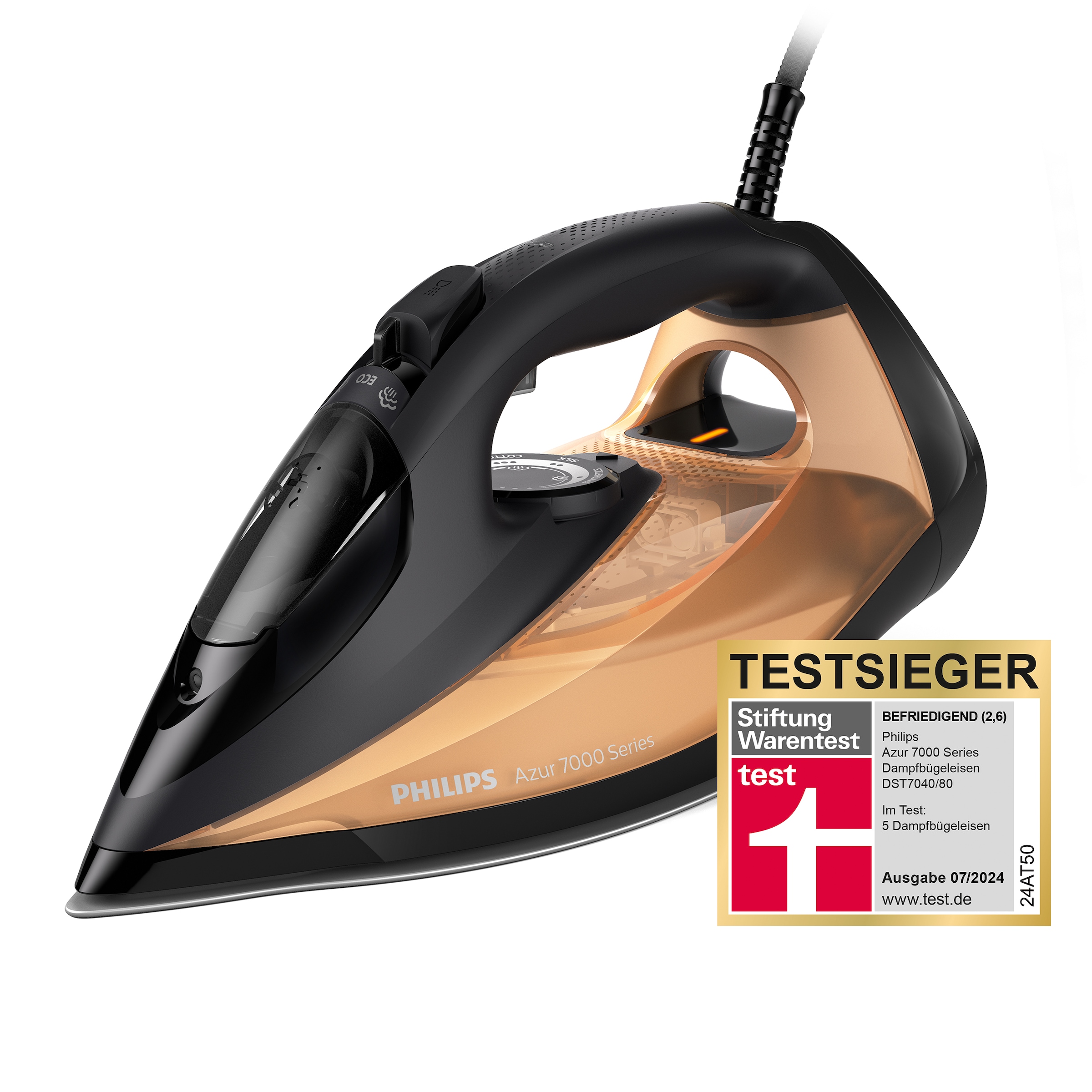 Philips Dampfbügeleisen »DST7040/80«, 2800 W, SteamGlide Elite Bügelsohle, 300 ml Wassertank und 50gr/Min Dauerdampf