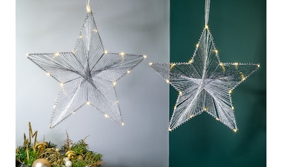 LED Stern »Weihnachtsstern, Weihnachtsdeko«, 35 flammig-flammig, stromsparende LED
